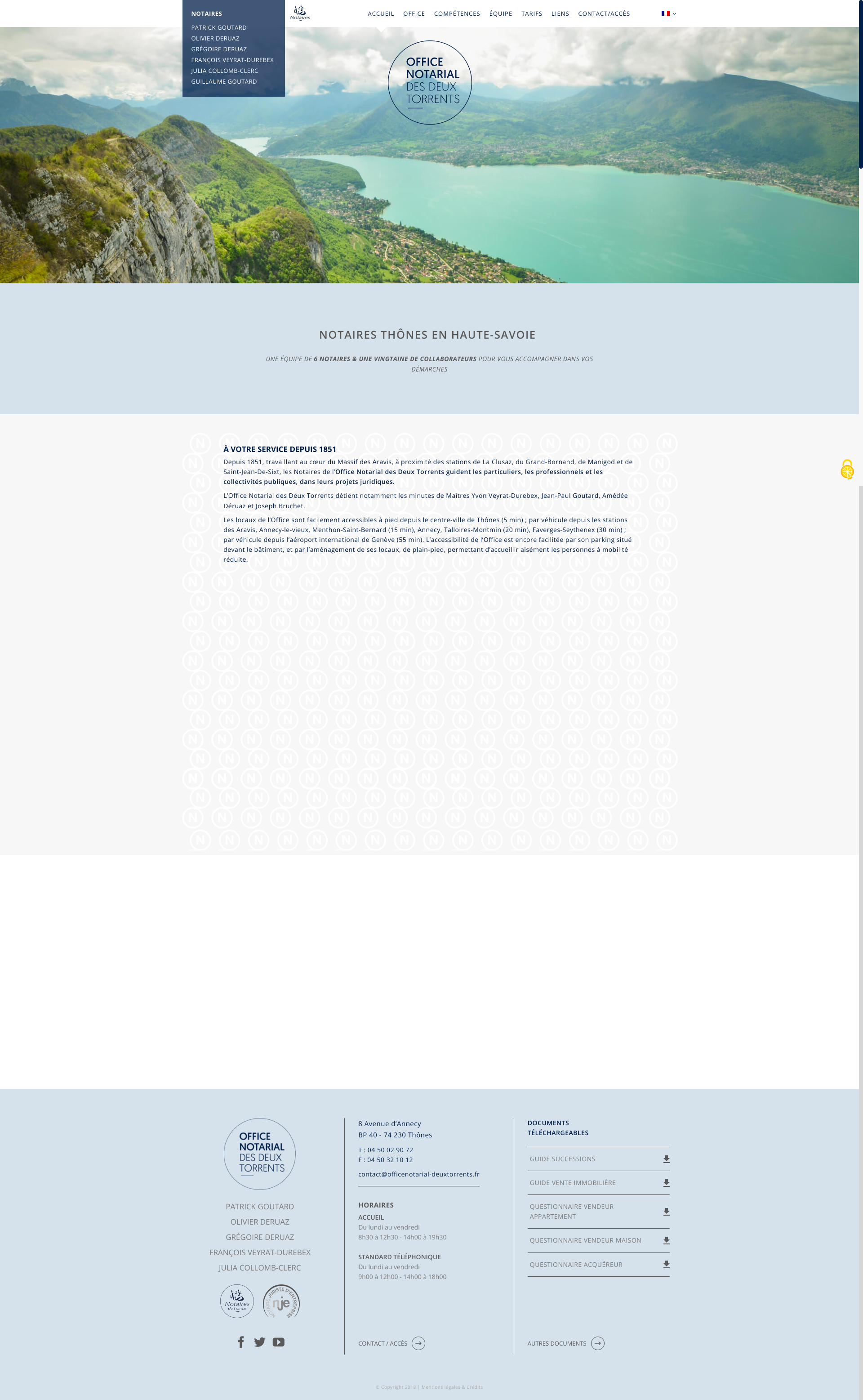 Aperçu du site