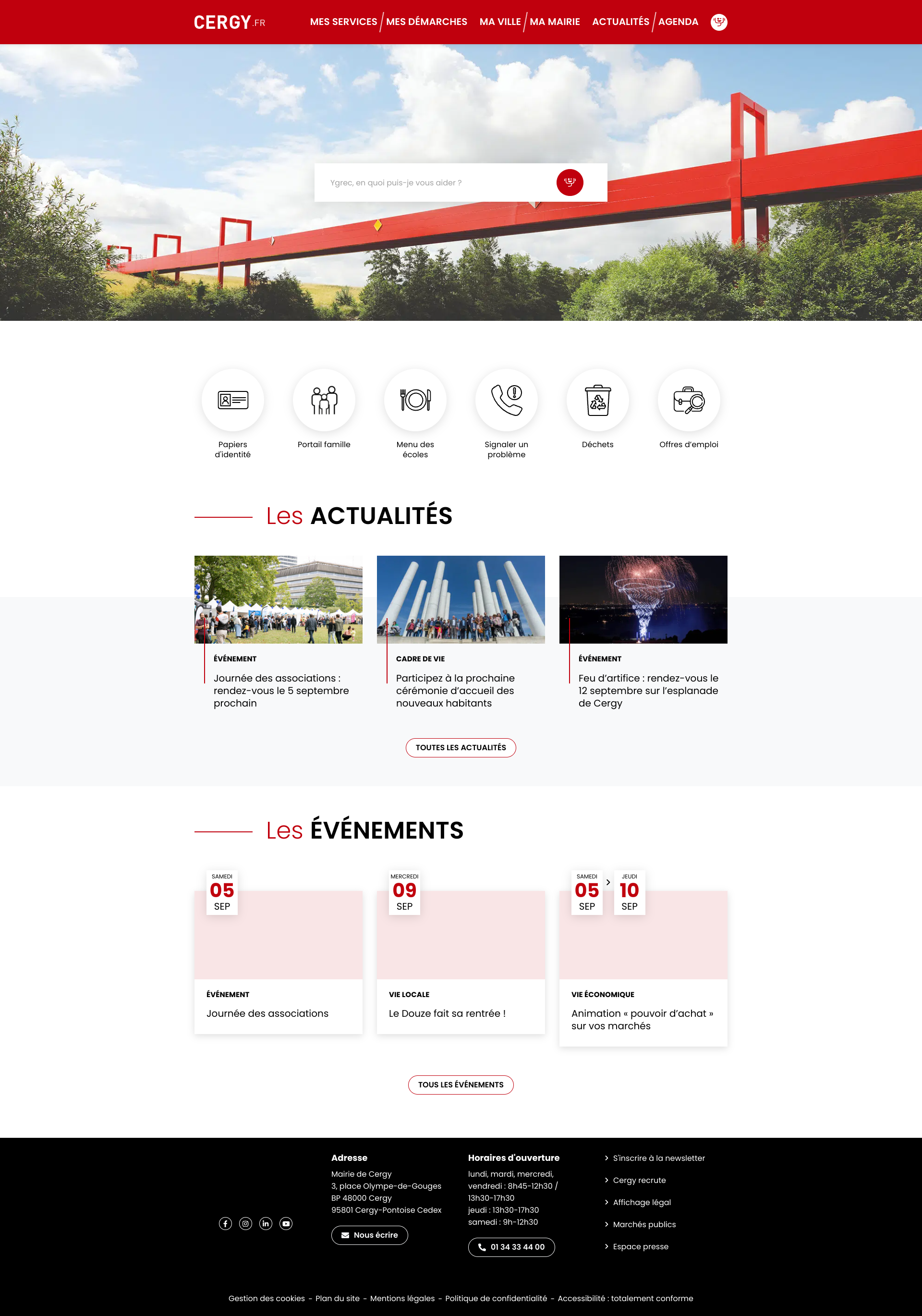 Aperçu du site