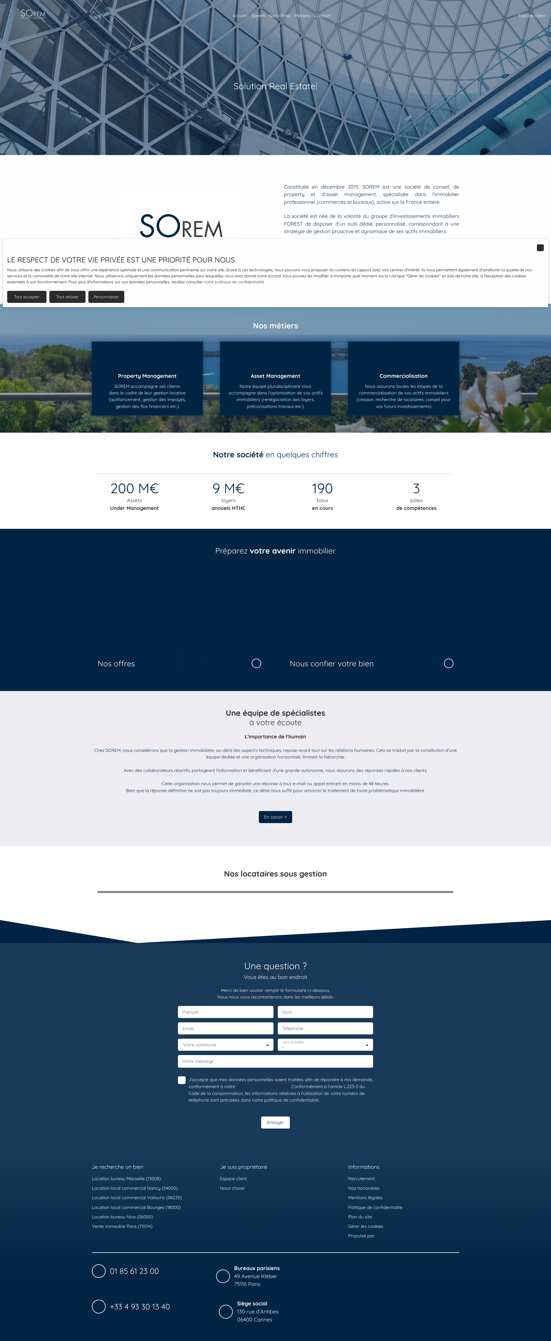 Aperçu du site