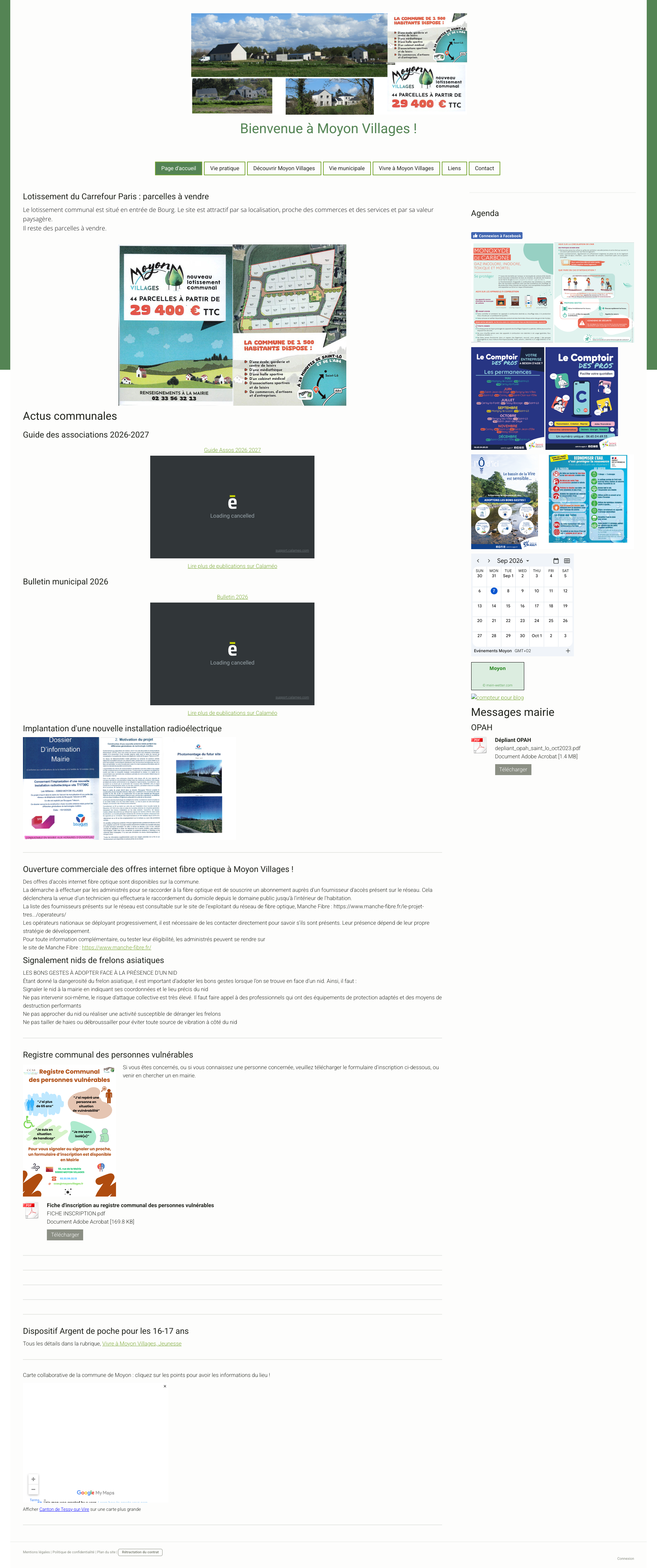 Aperçu du site