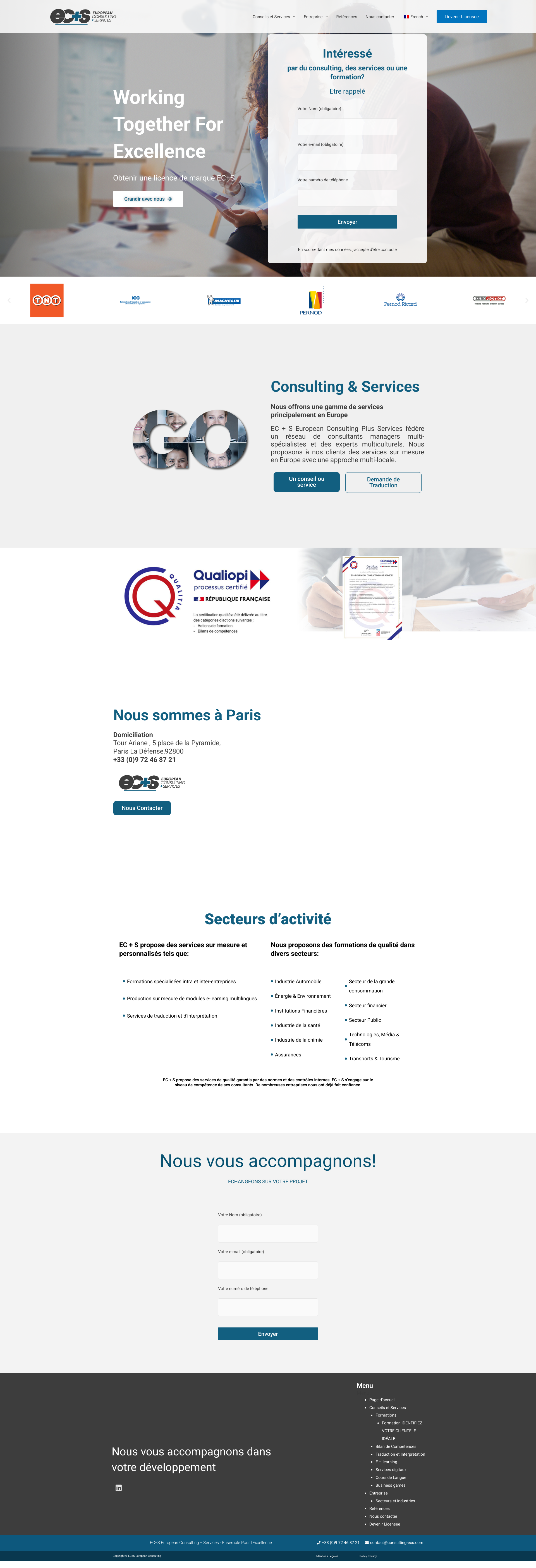 Aperçu du site