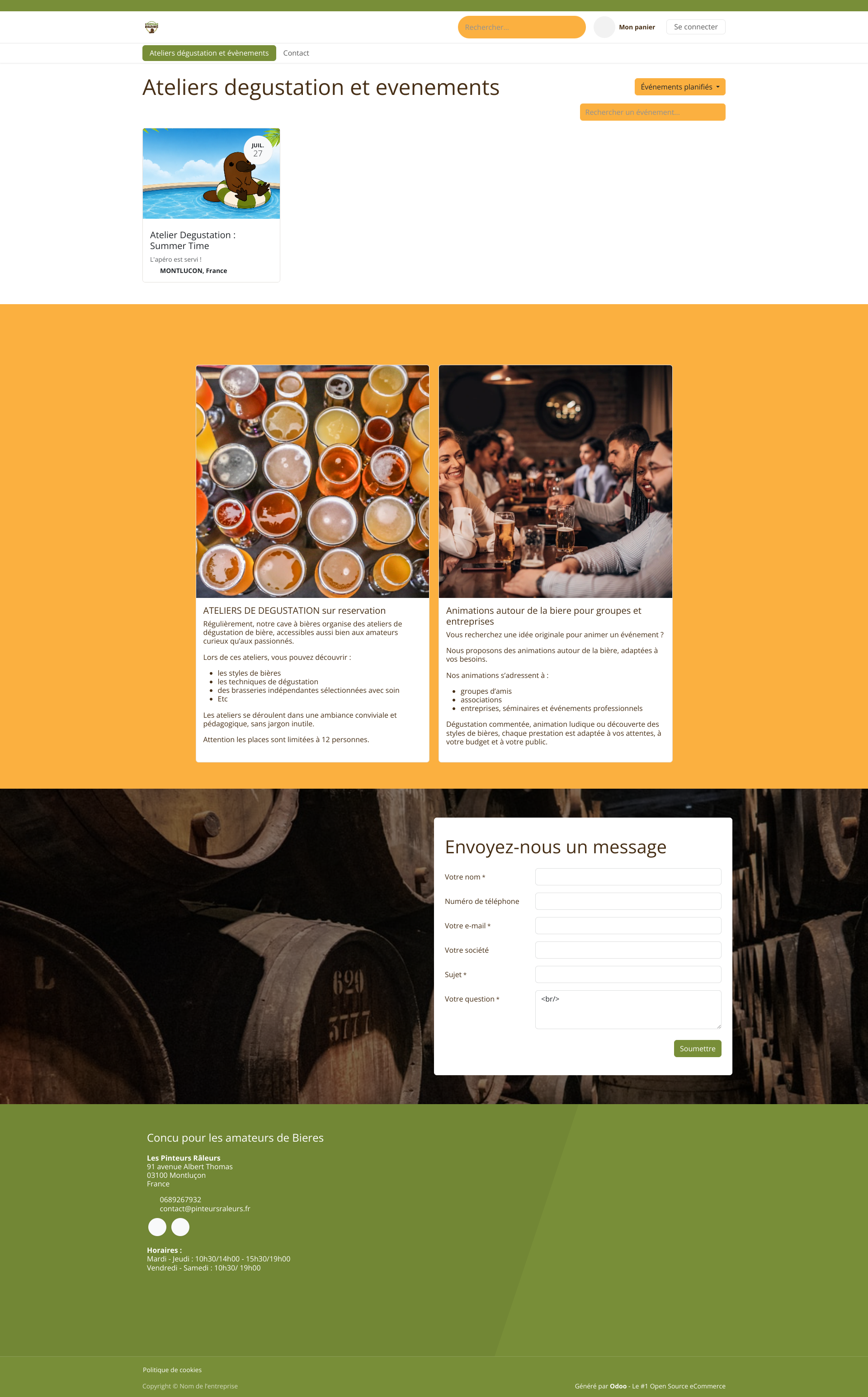 Aperçu du site
