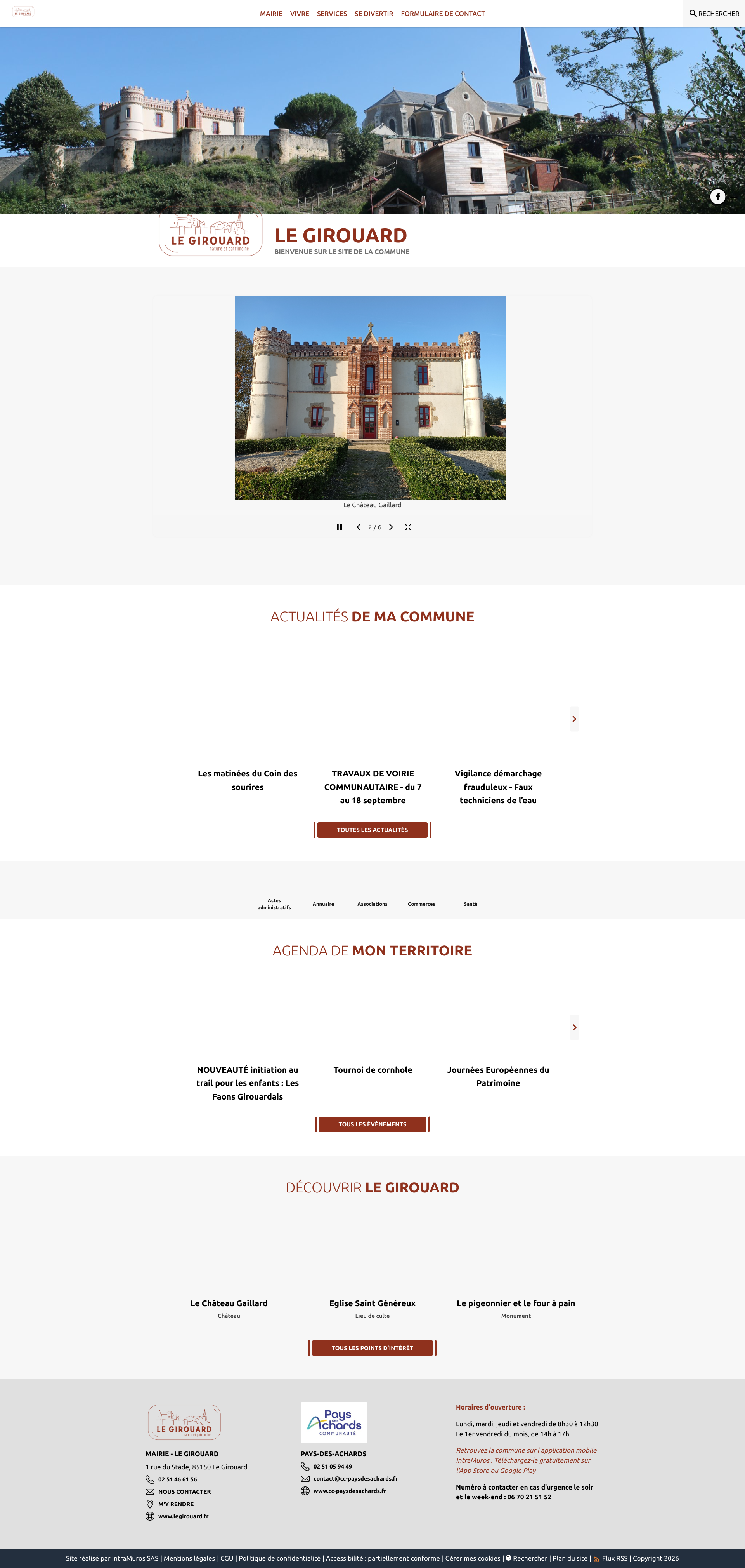 Aperçu du site