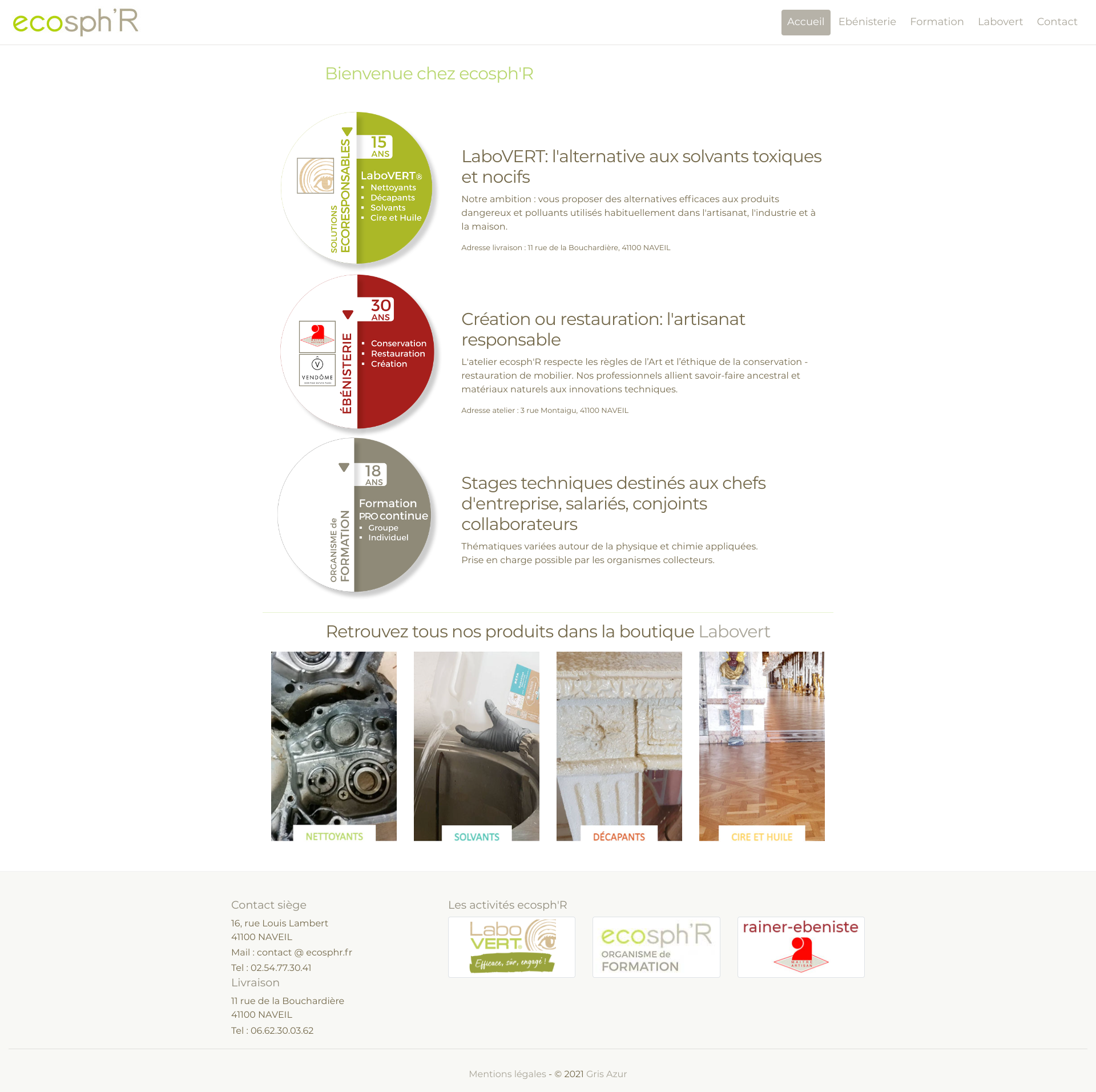 Aperçu du site