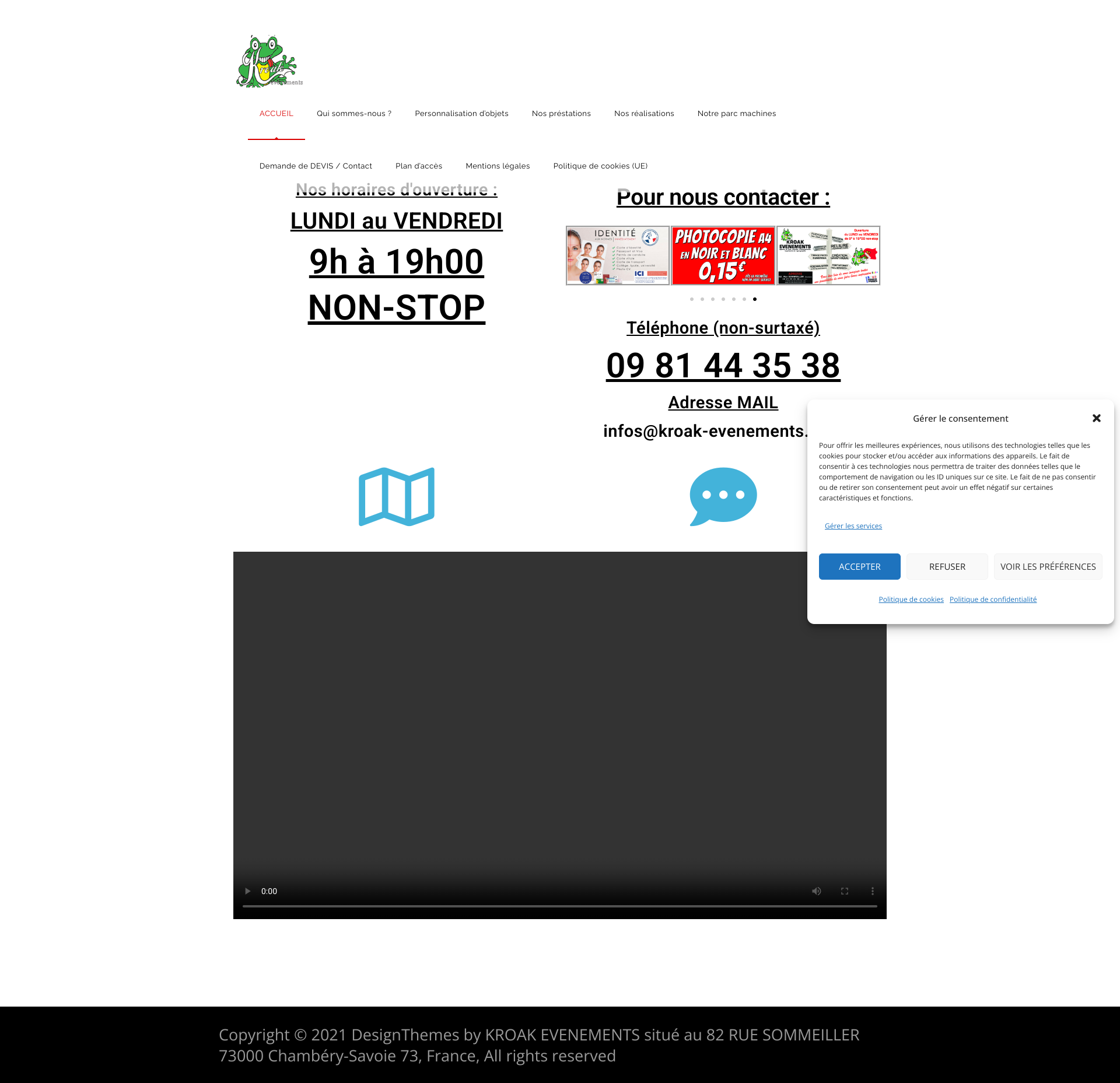 Aperçu du site