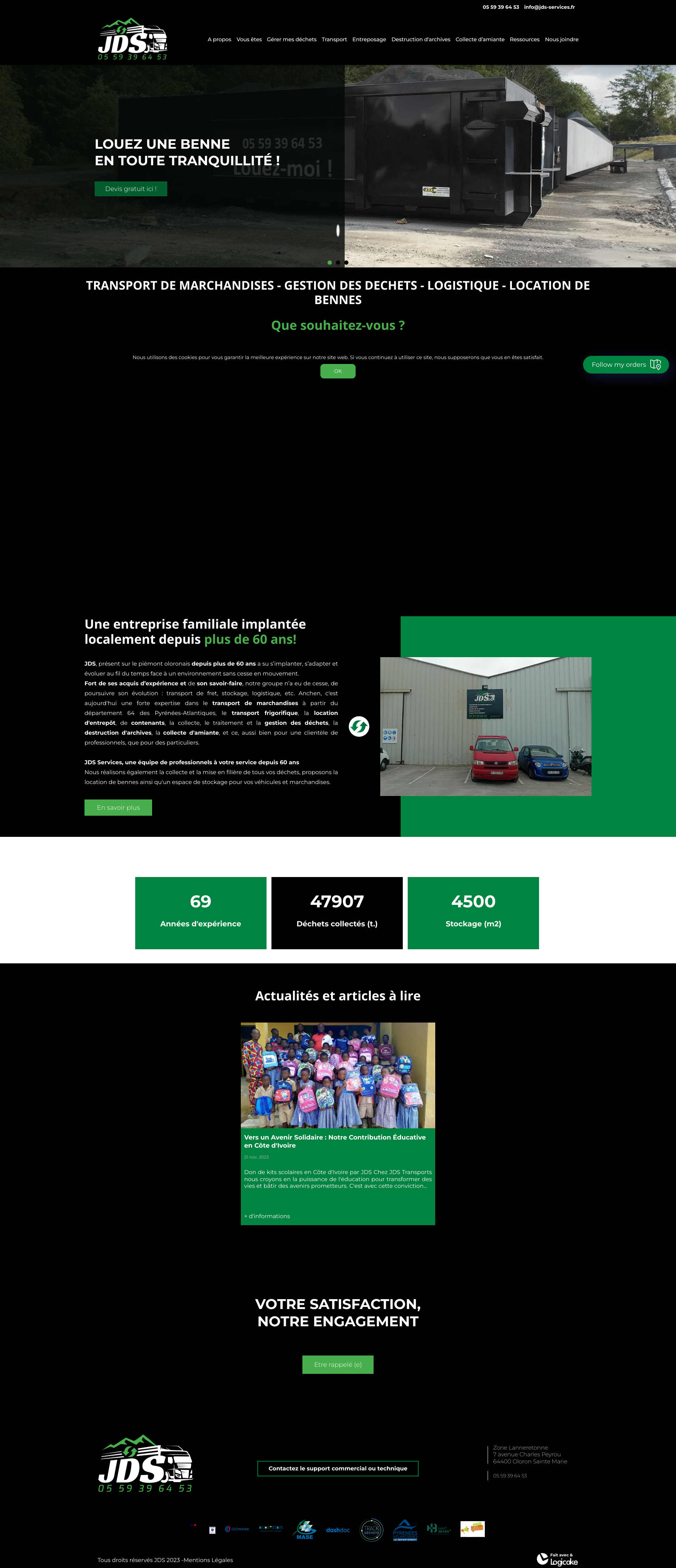 Aperçu du site