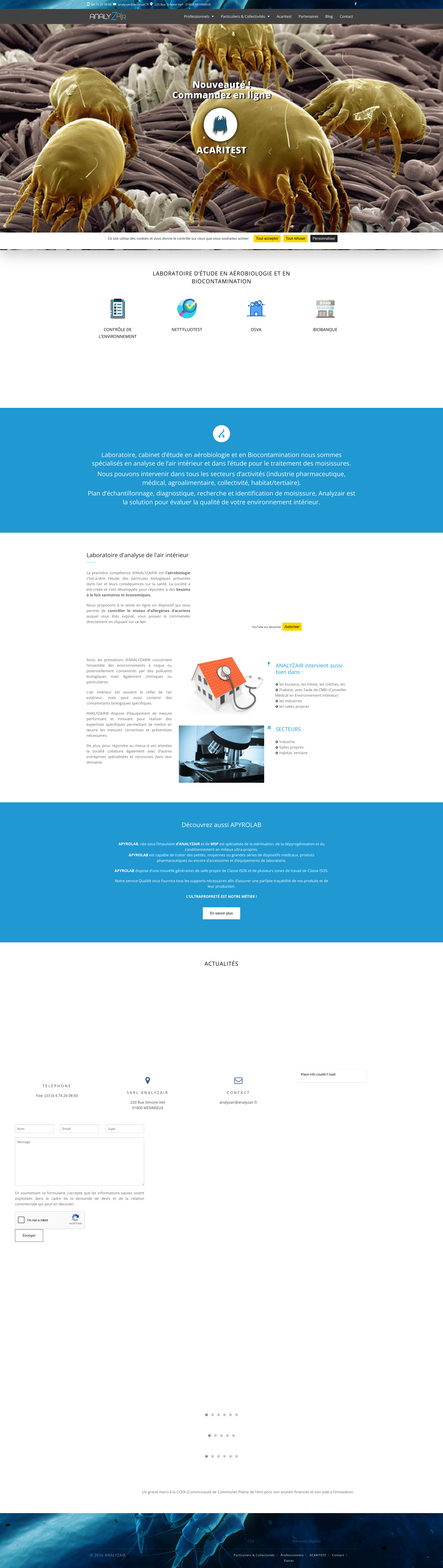 Aperçu du site