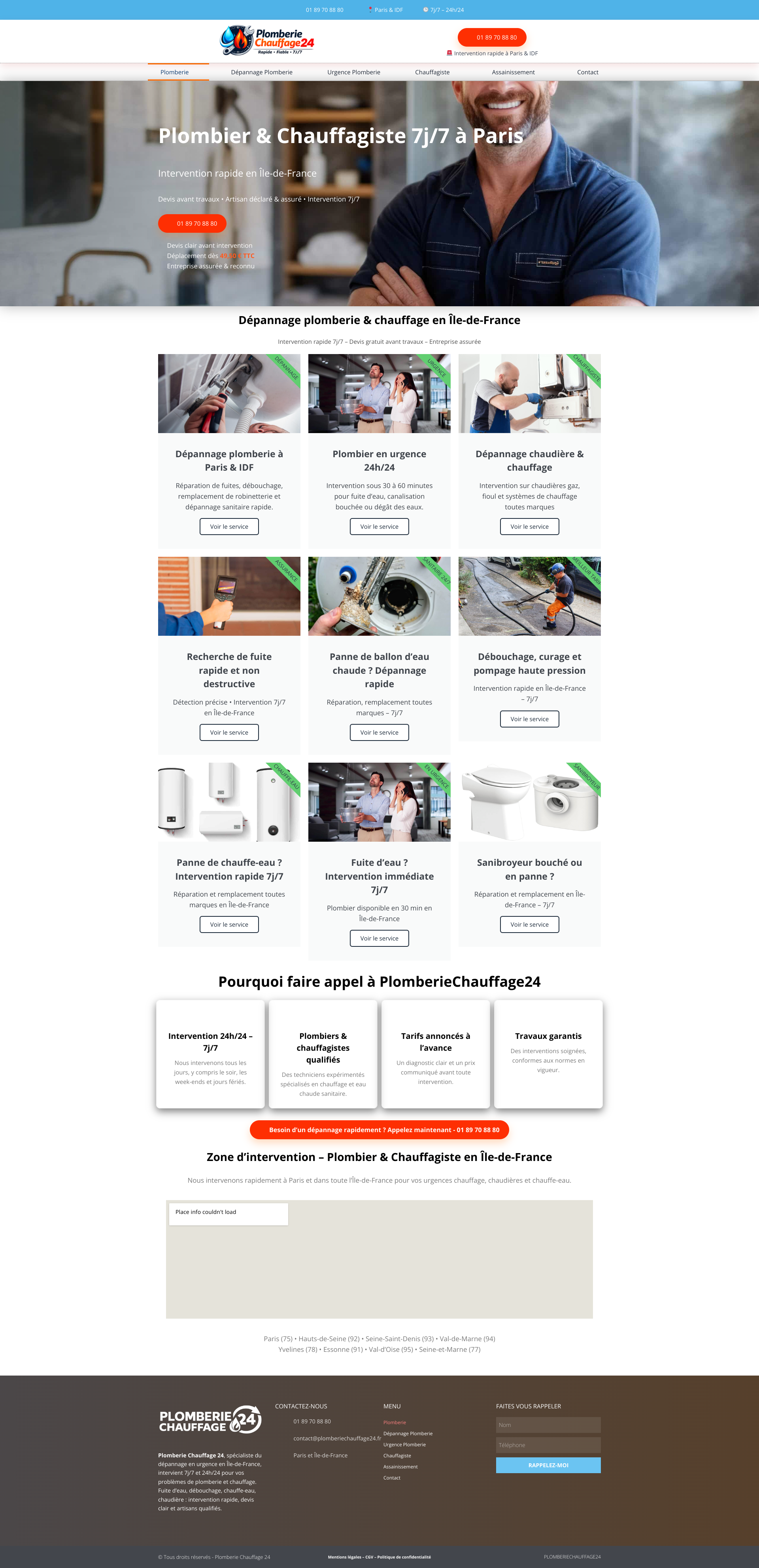 Aperçu du site