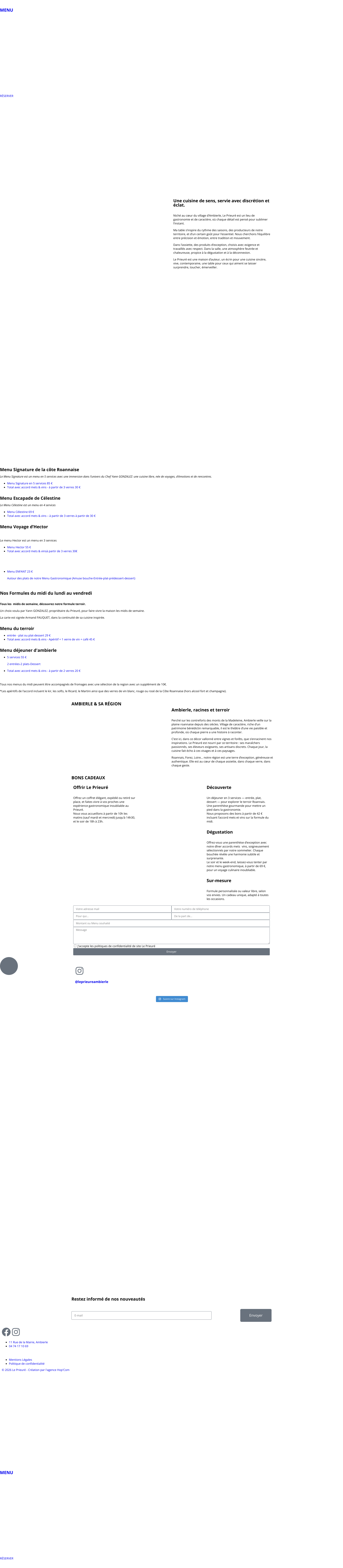 Aperçu du site