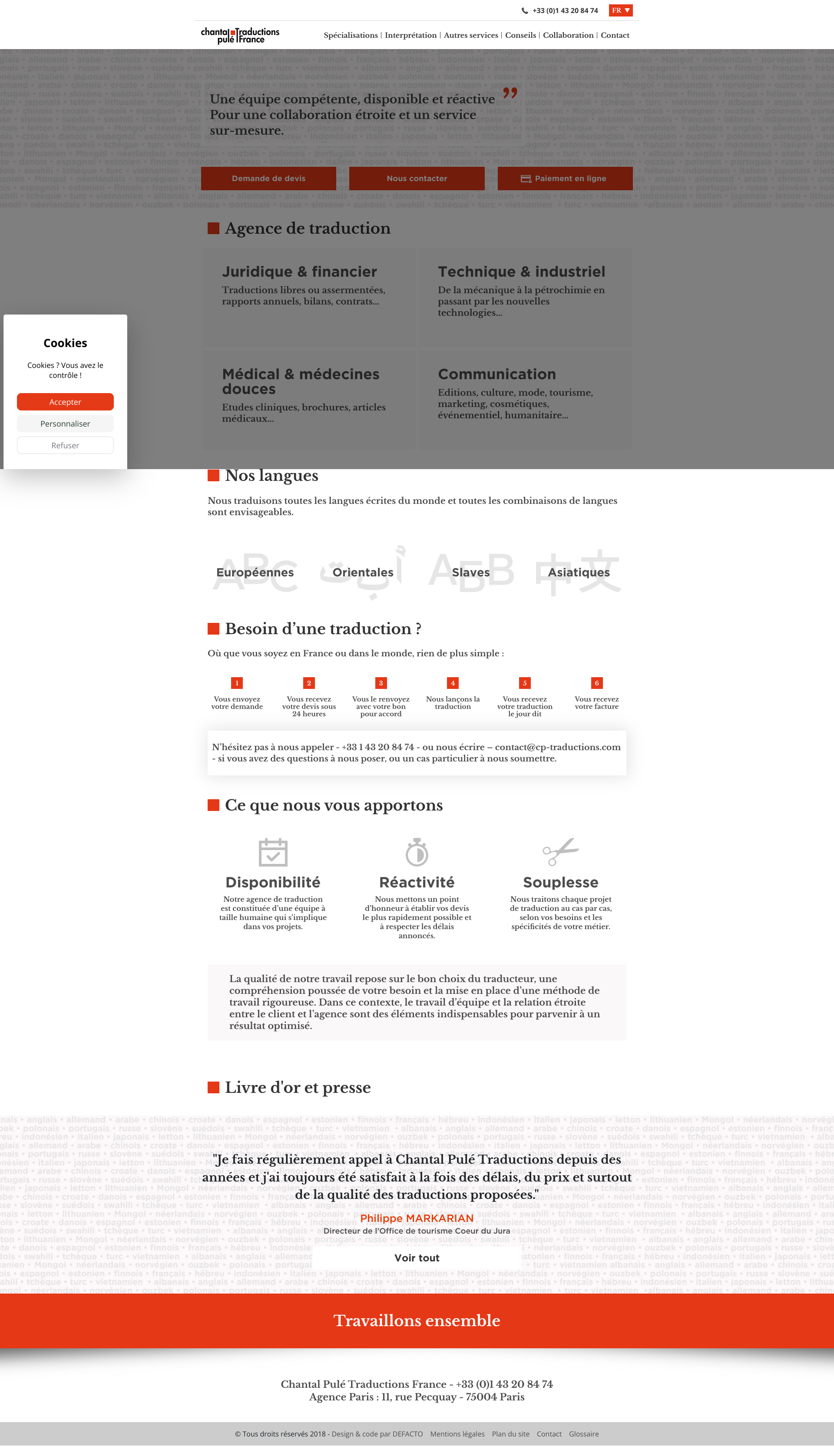 Aperçu du site