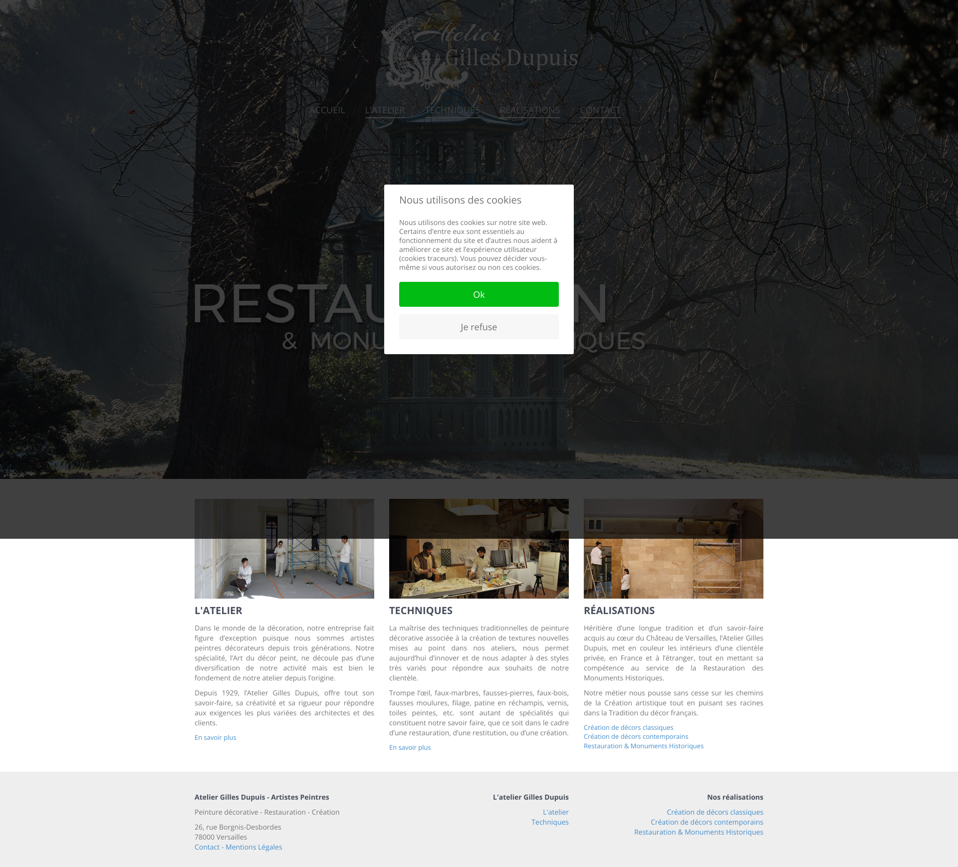 Aperçu du site