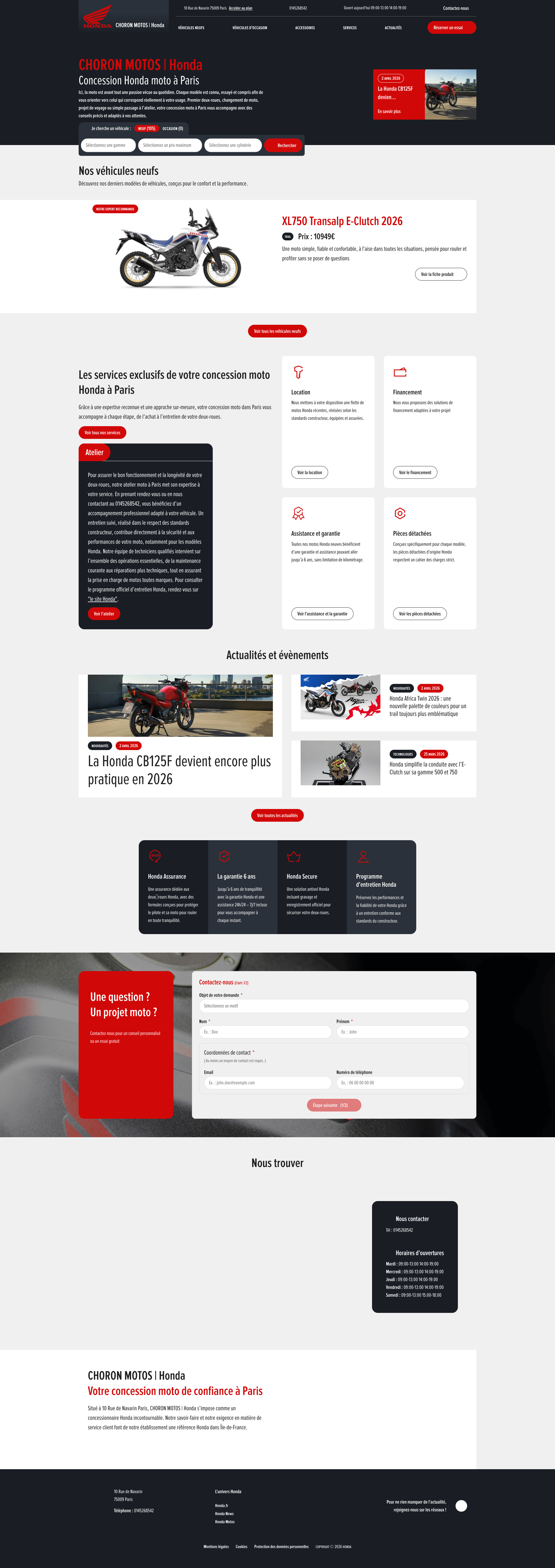 Aperçu du site