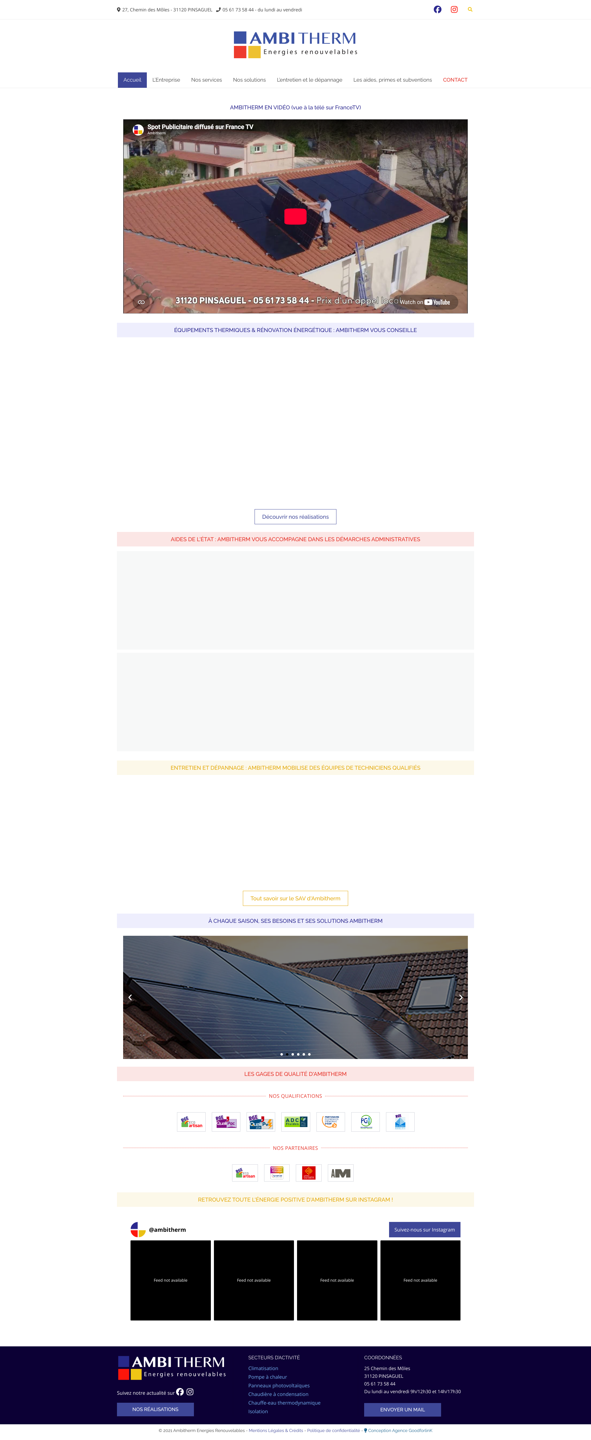 Aperçu du site