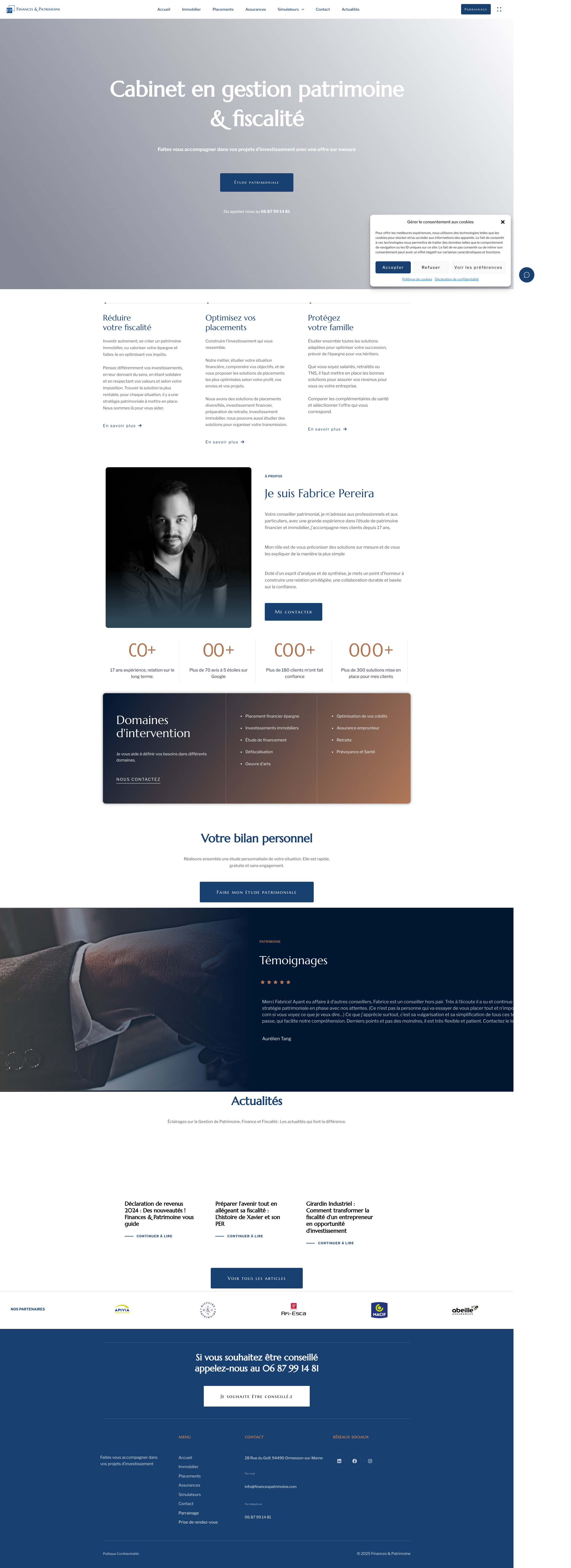 Aperçu du site