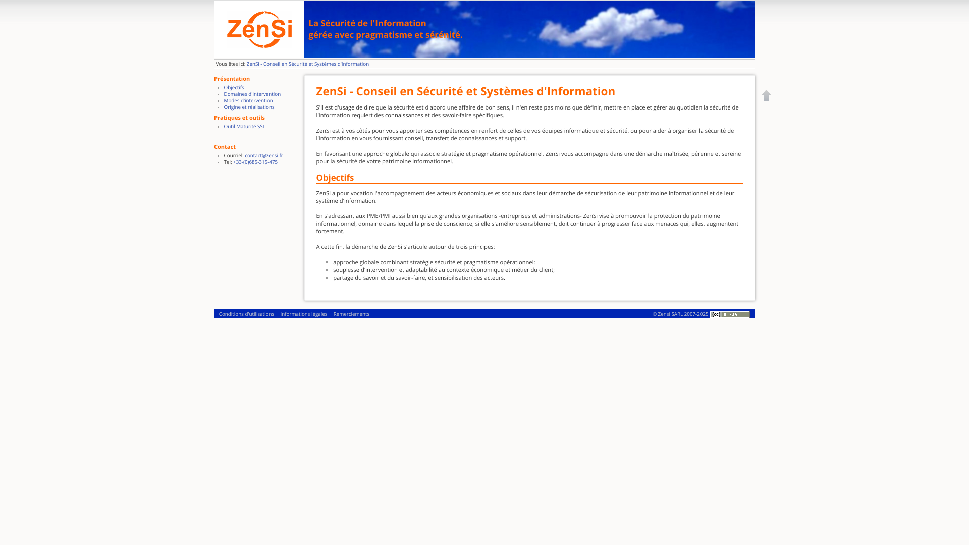 Aperçu du site