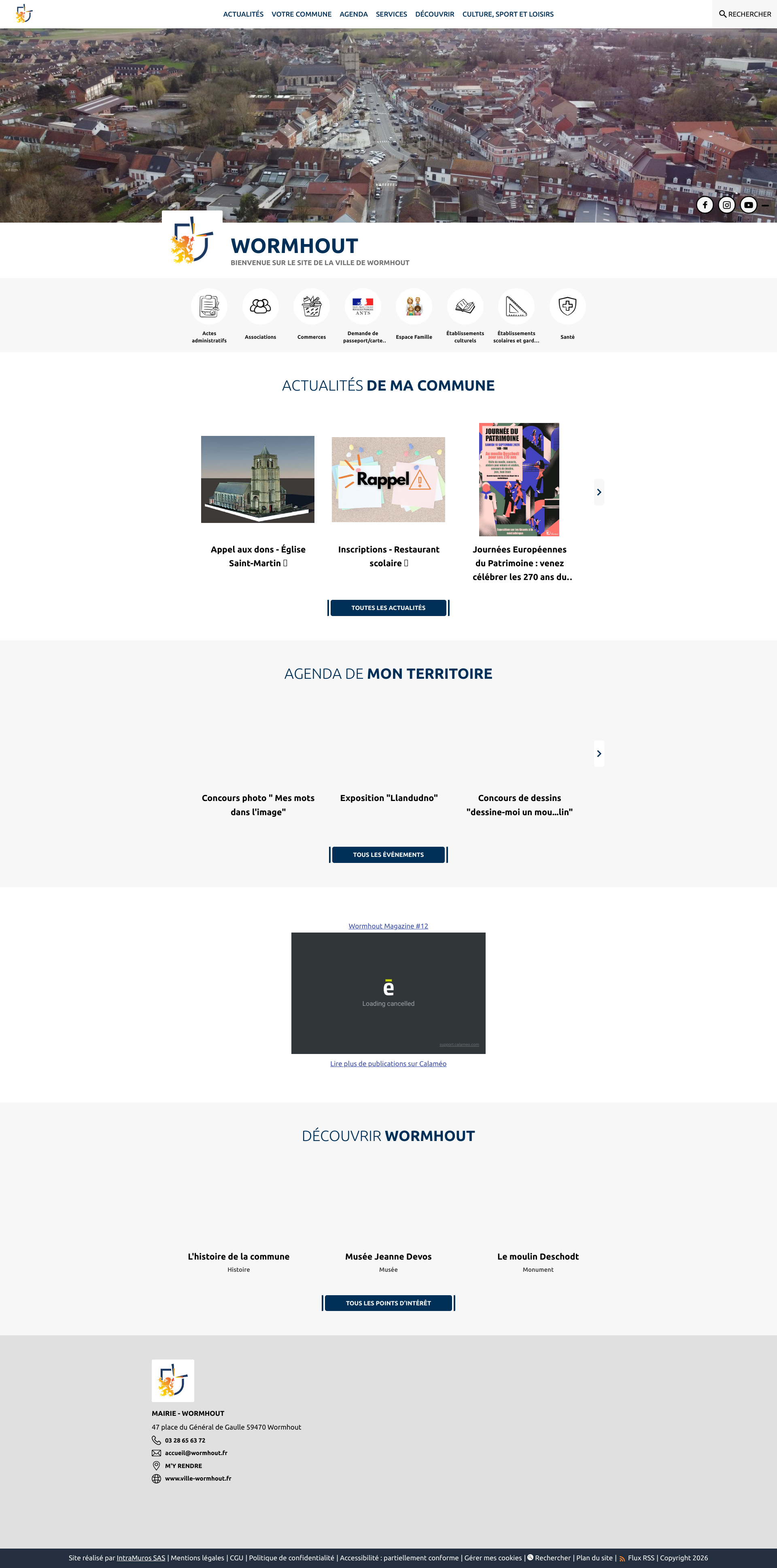 Aperçu du site