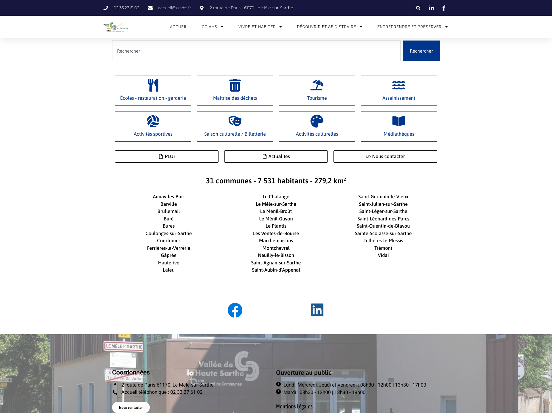 Aperçu du site