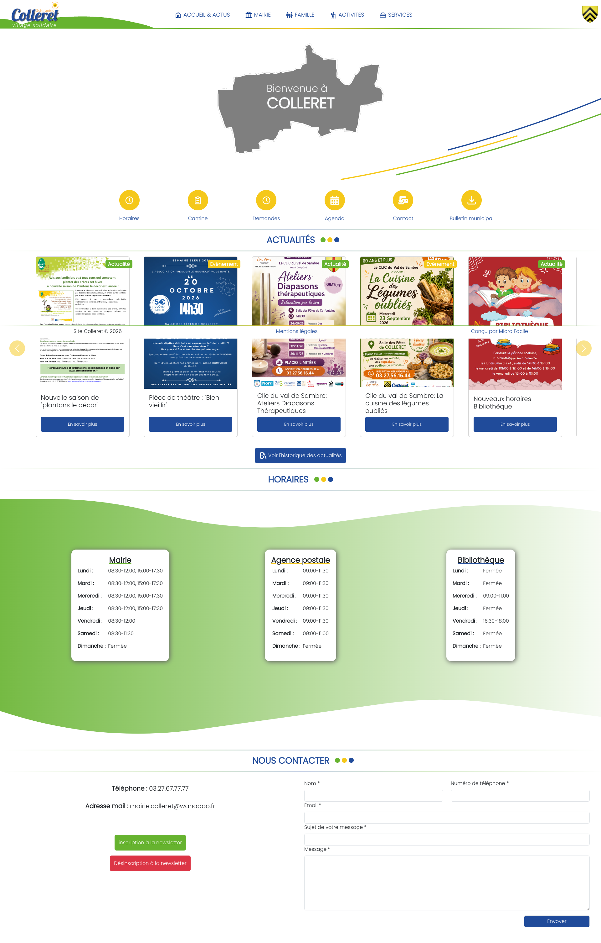 Aperçu du site