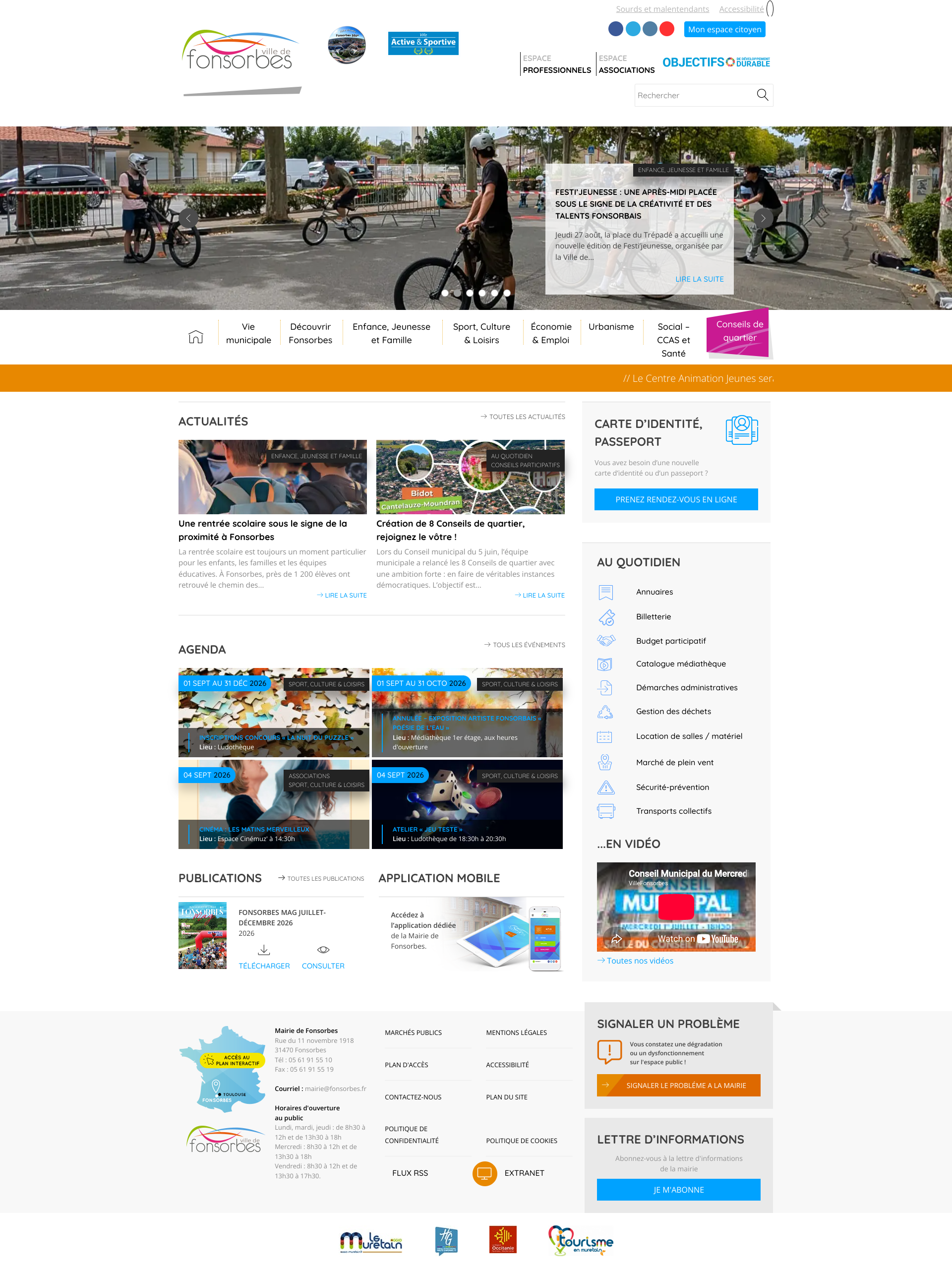 Aperçu du site