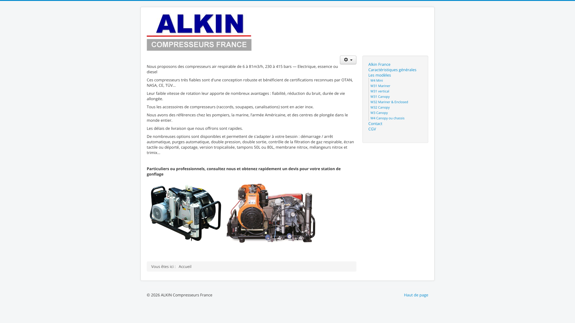 Aperçu du site