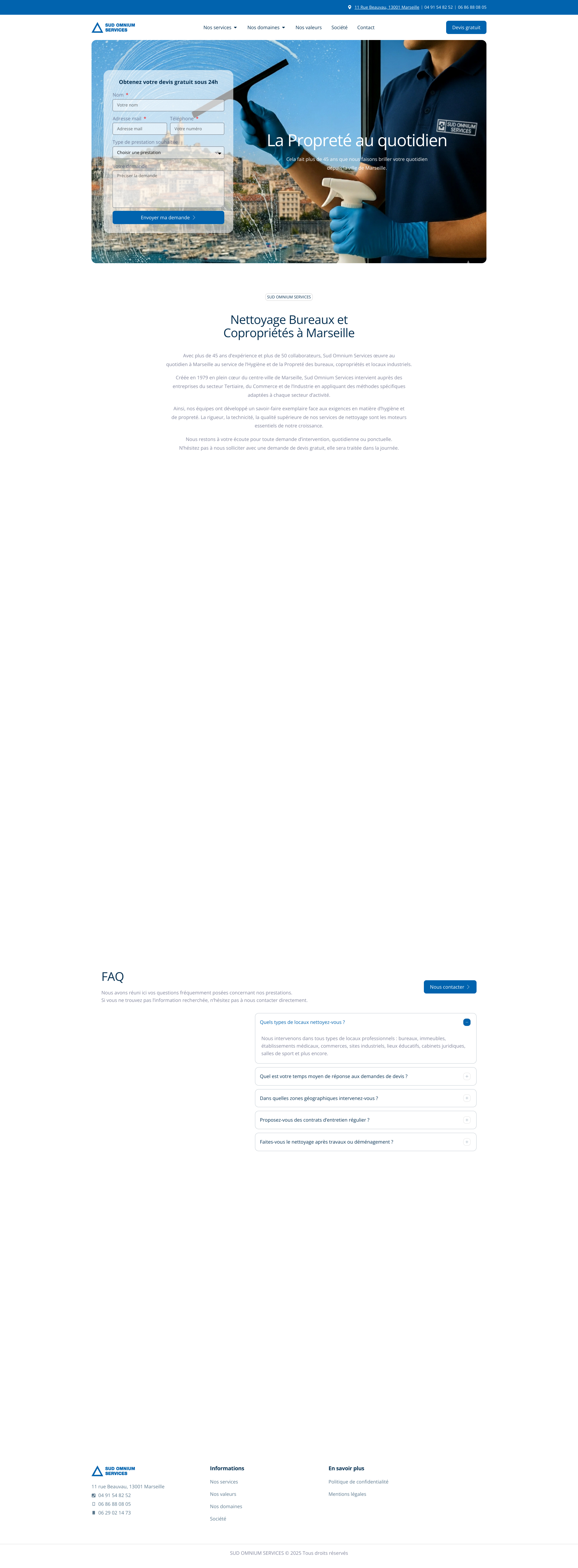 Aperçu du site