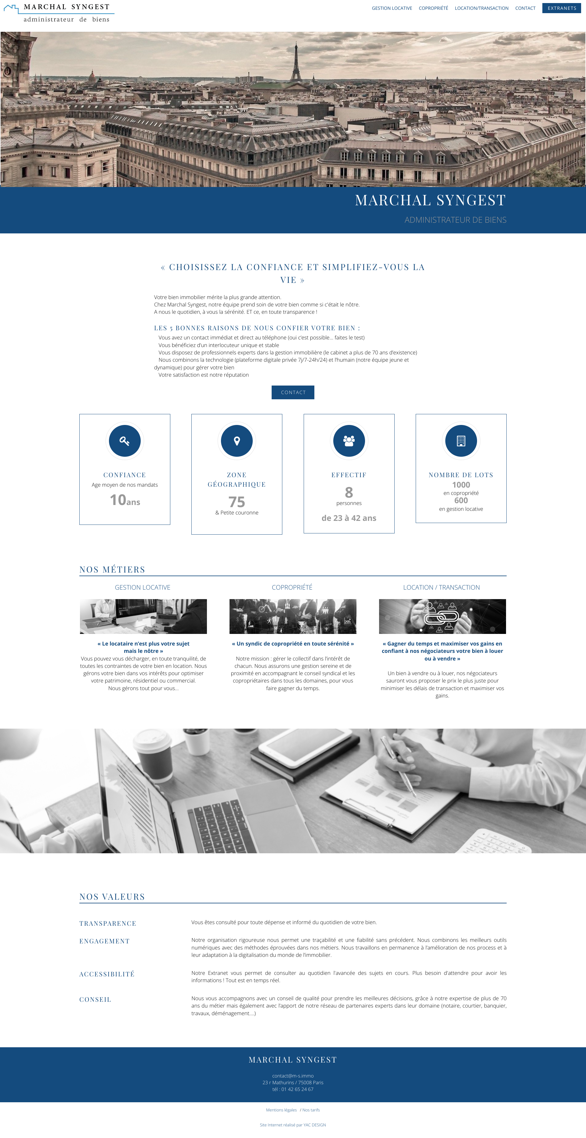 Aperçu du site