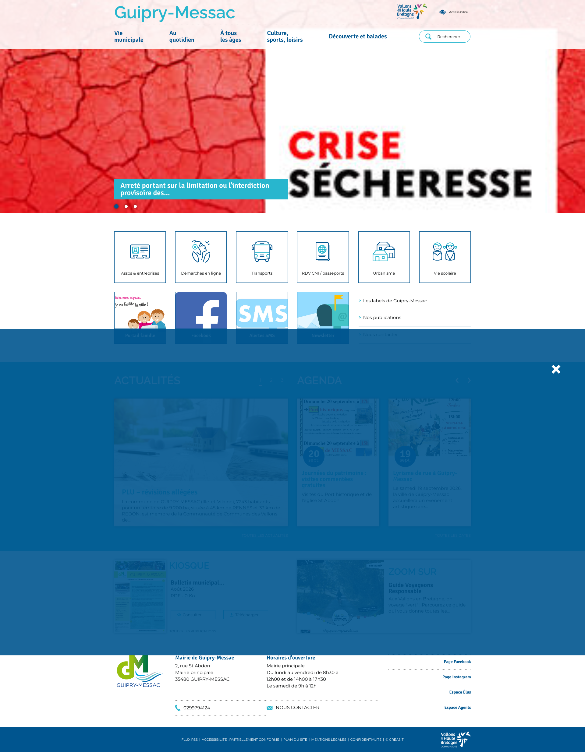 Aperçu du site