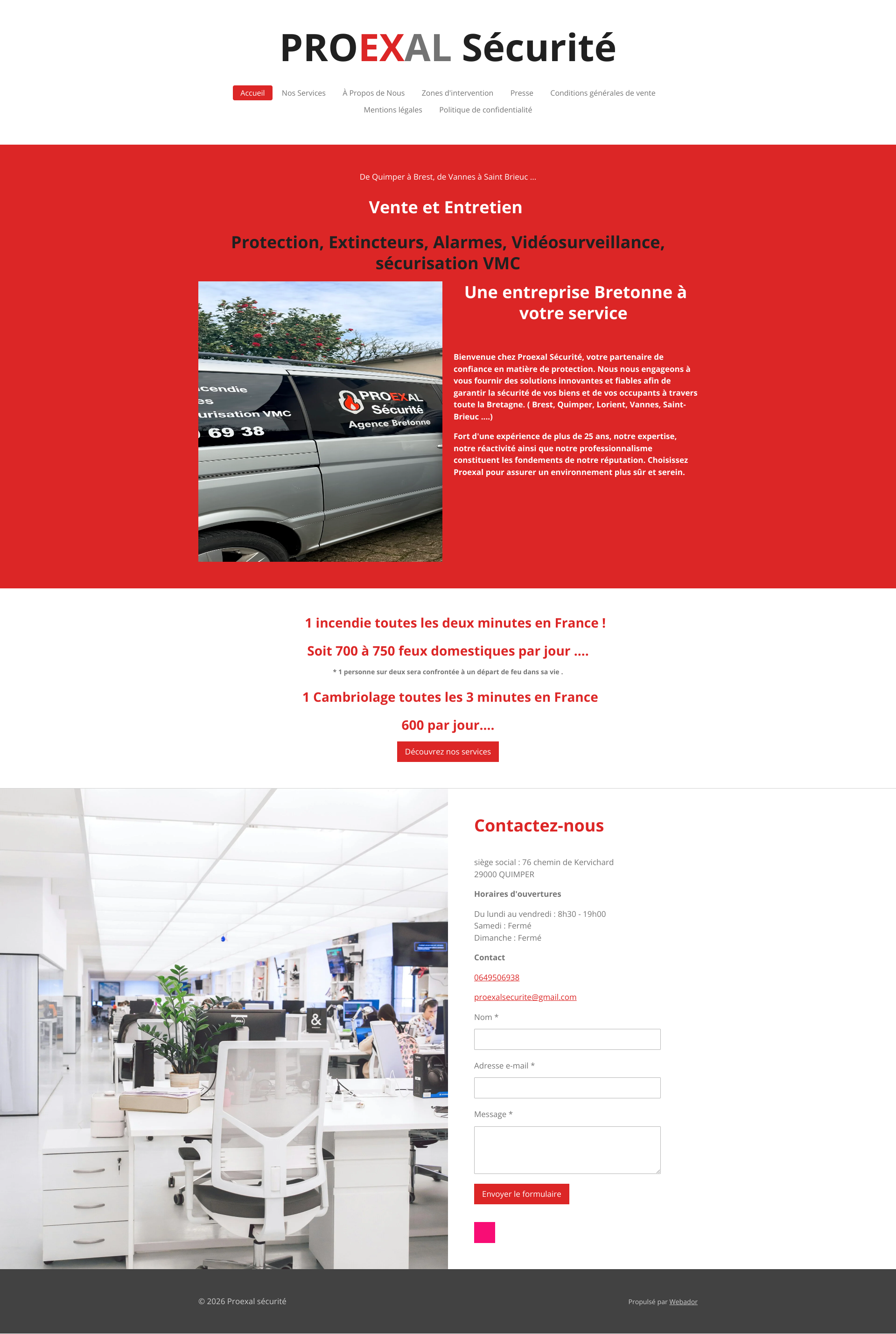 Aperçu du site