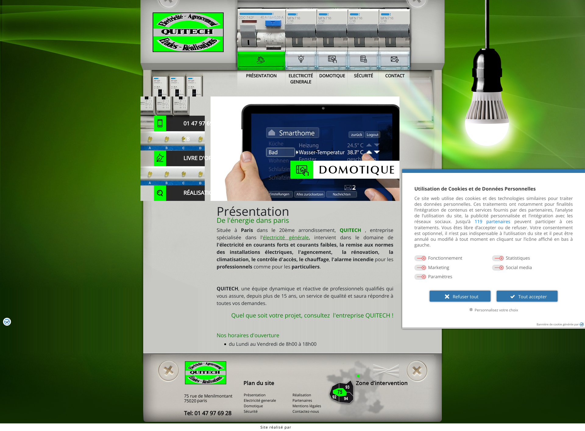 Aperçu du site
