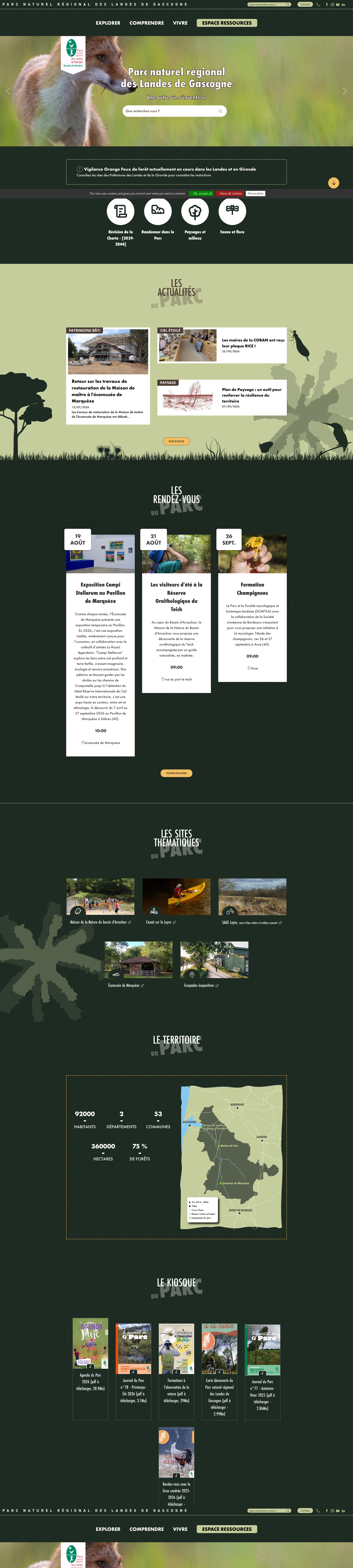Aperçu du site