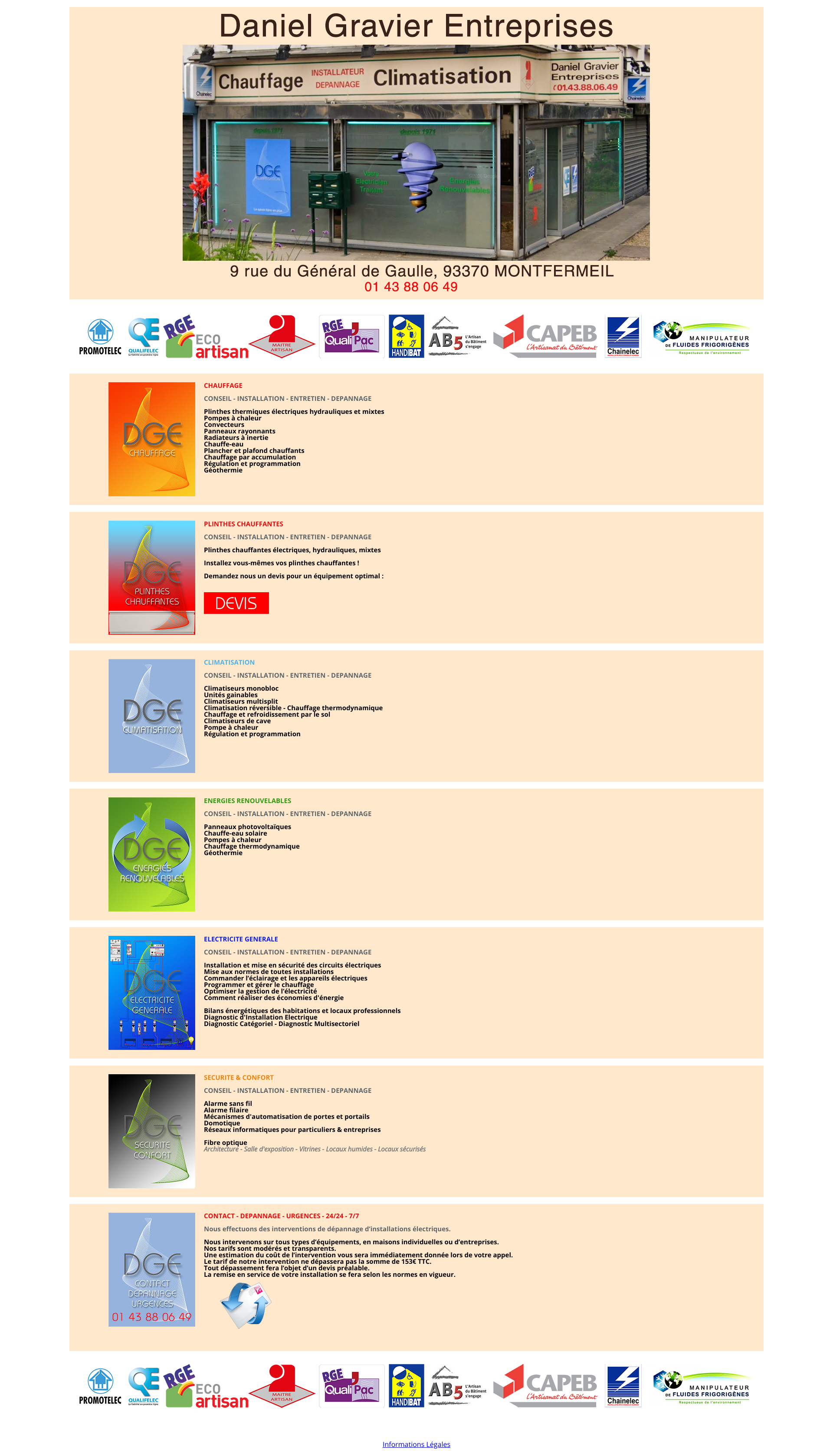 Aperçu du site