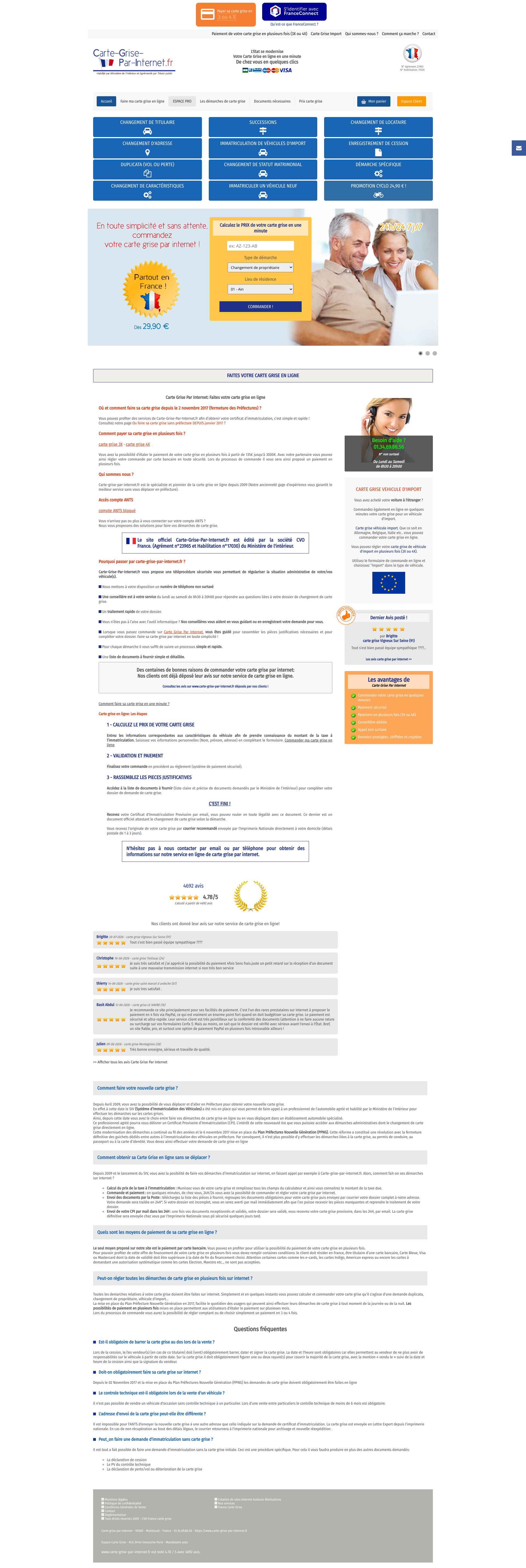 Aperçu du site
