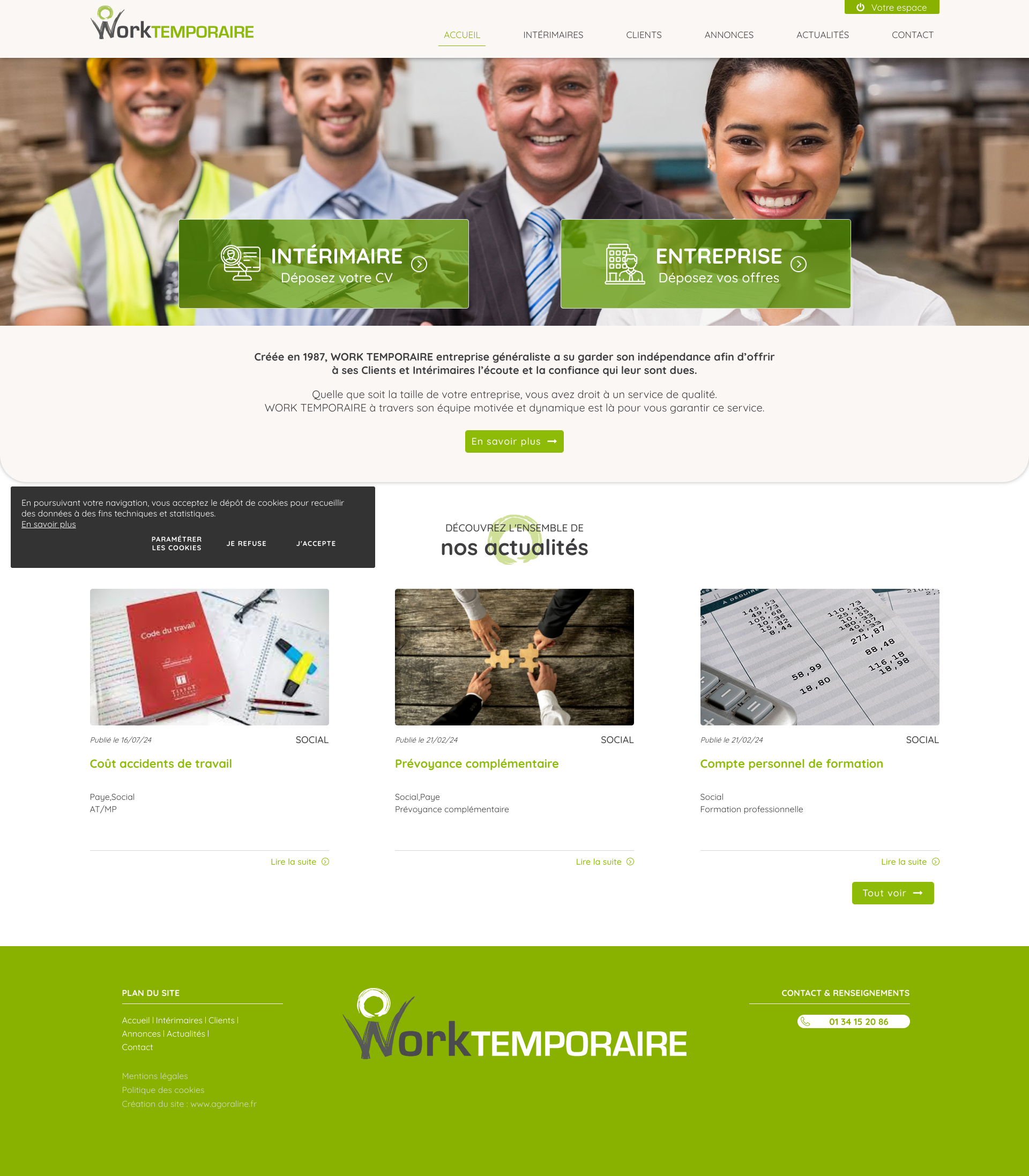 Aperçu du site