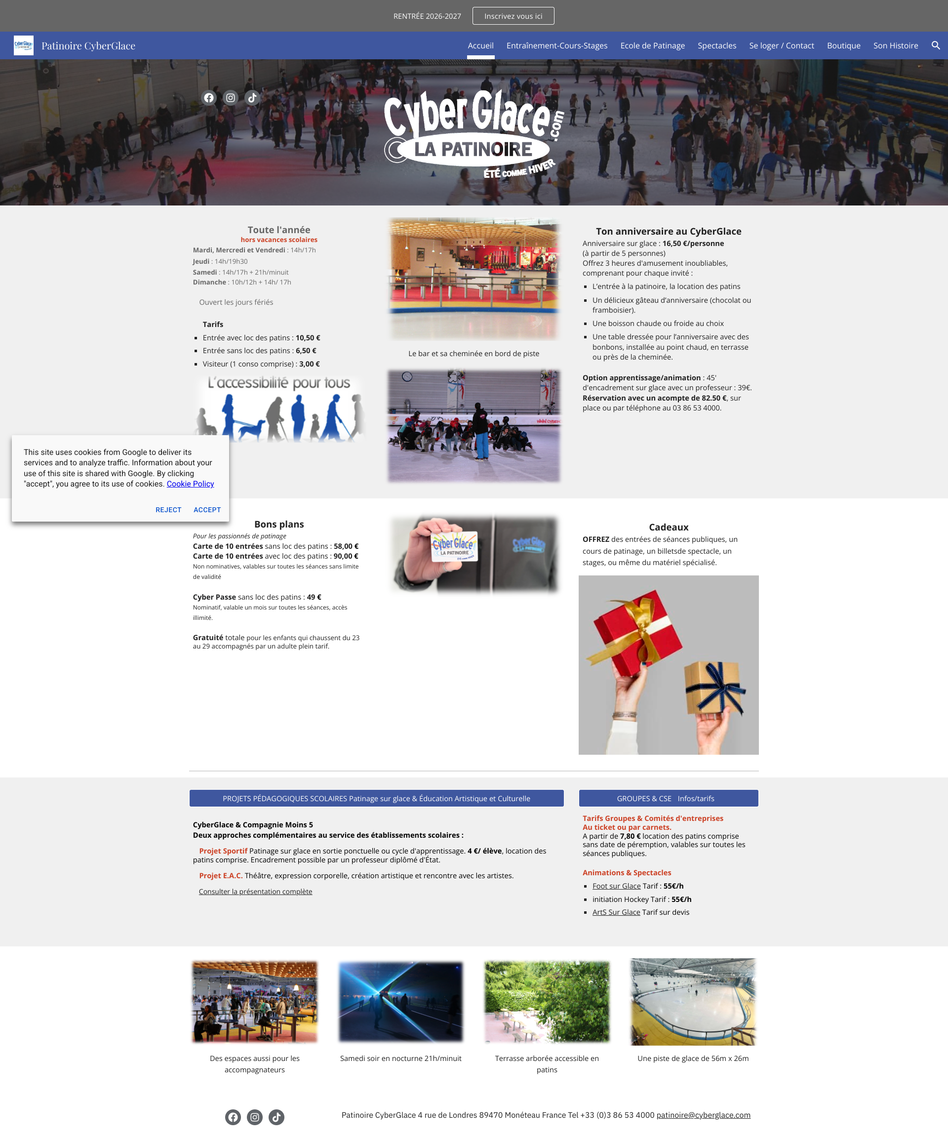 Aperçu du site