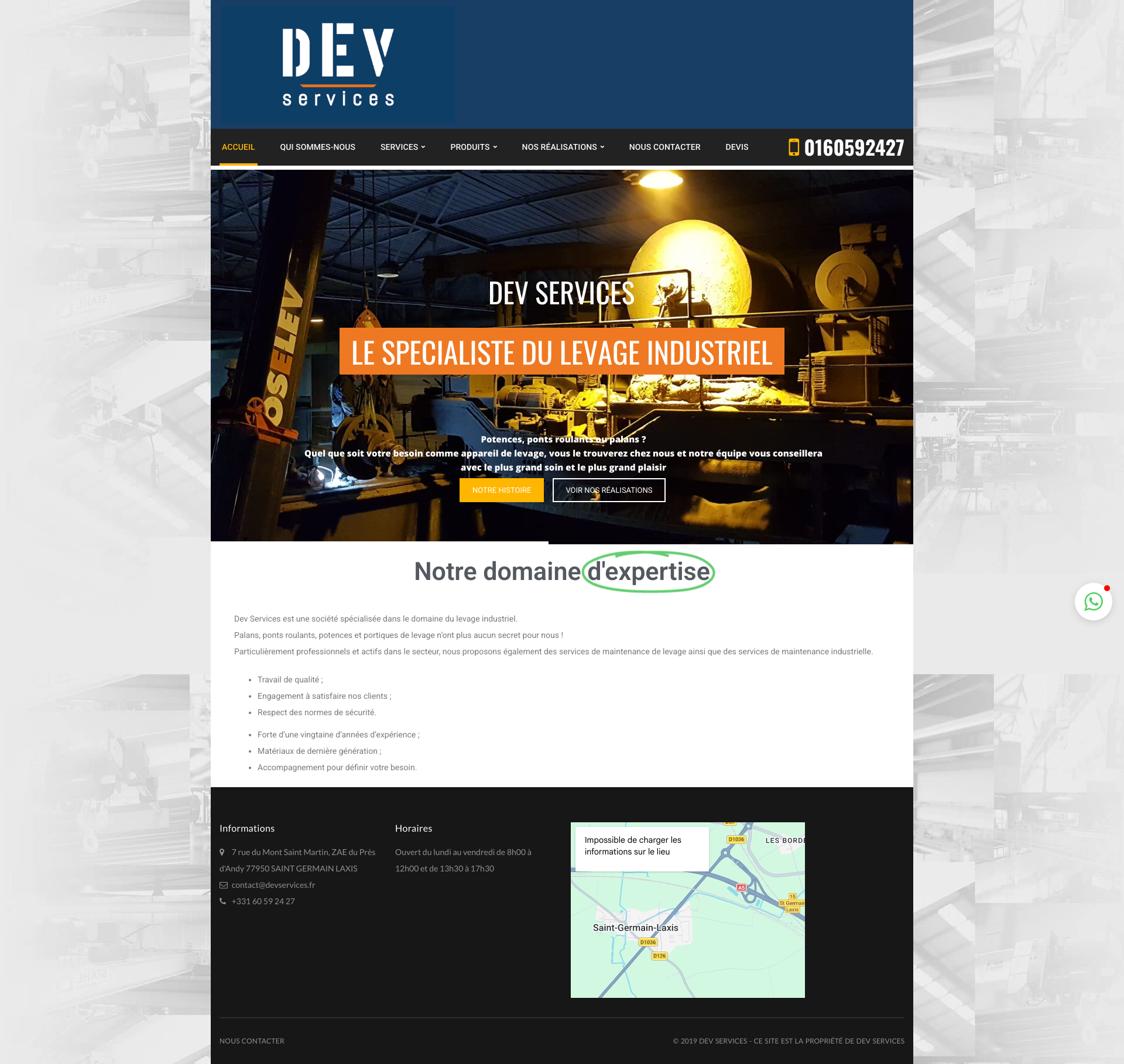 Aperçu du site