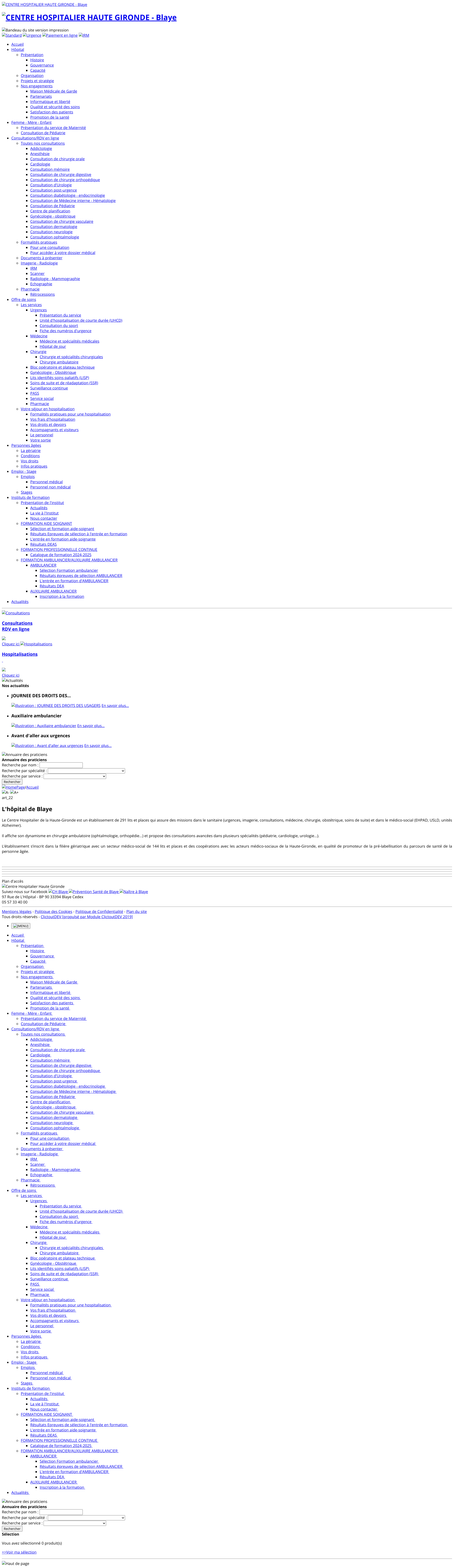 Aperçu du site