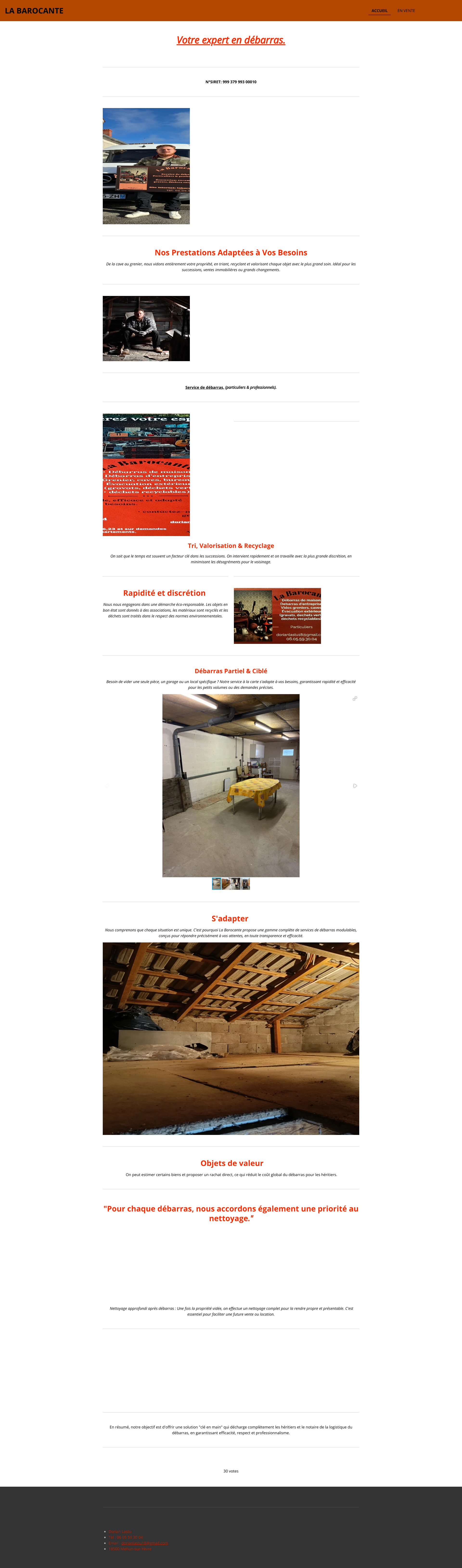 Aperçu du site