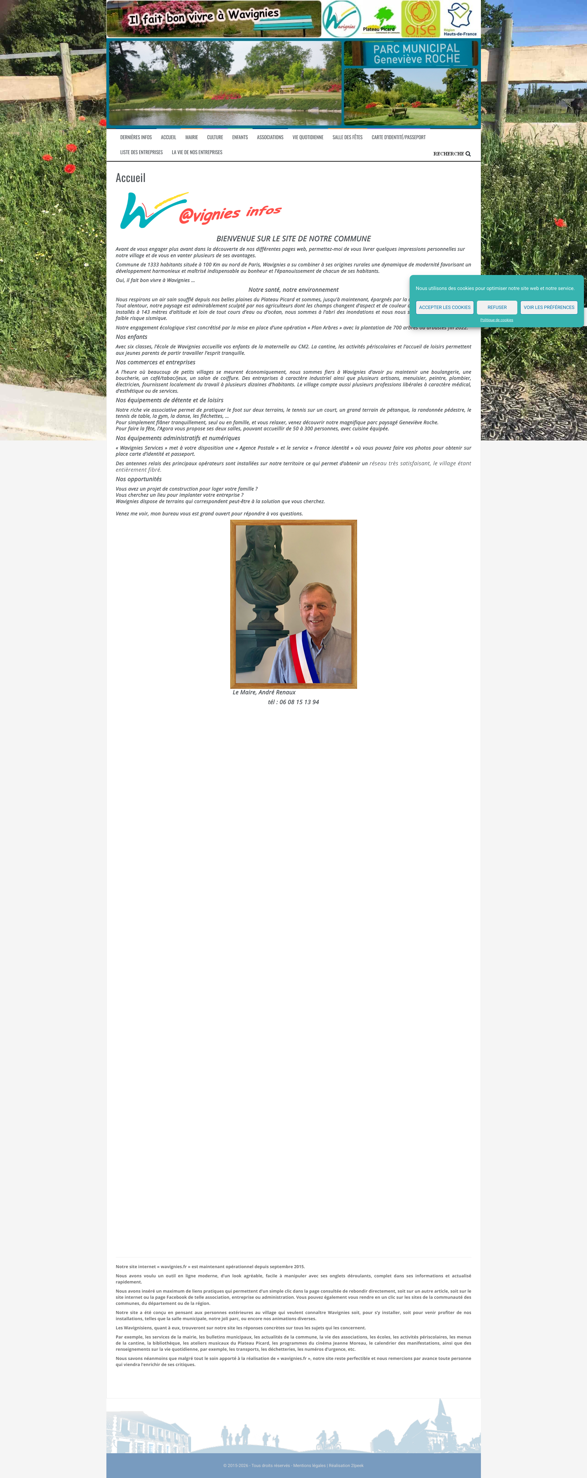 Aperçu du site