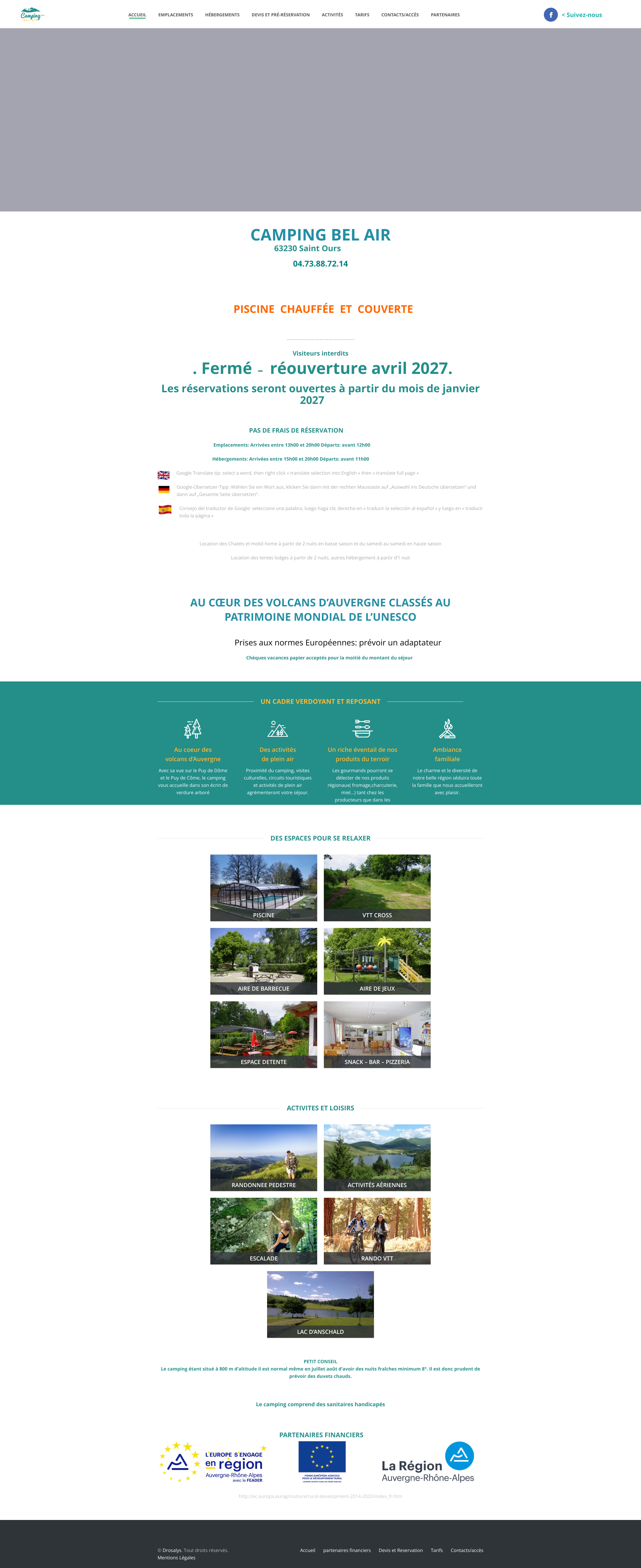 Aperçu du site