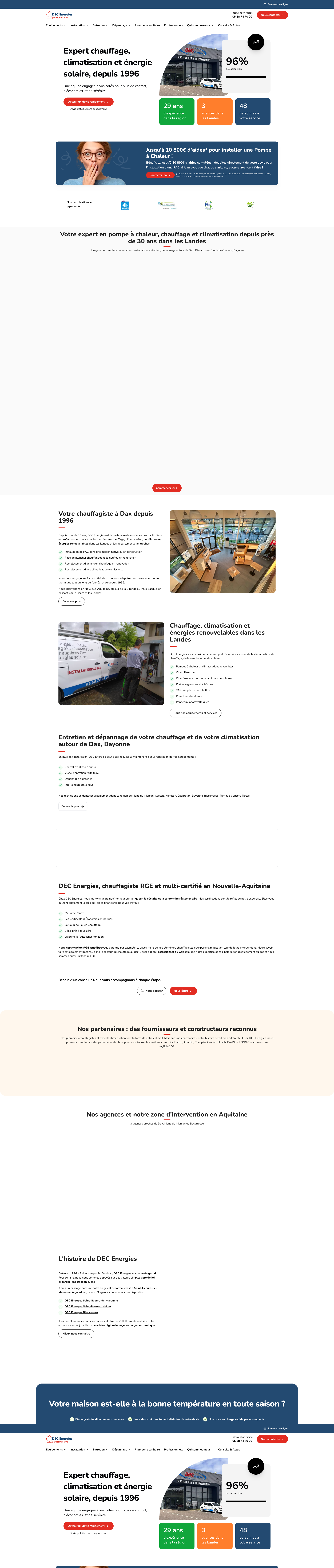 Aperçu du site