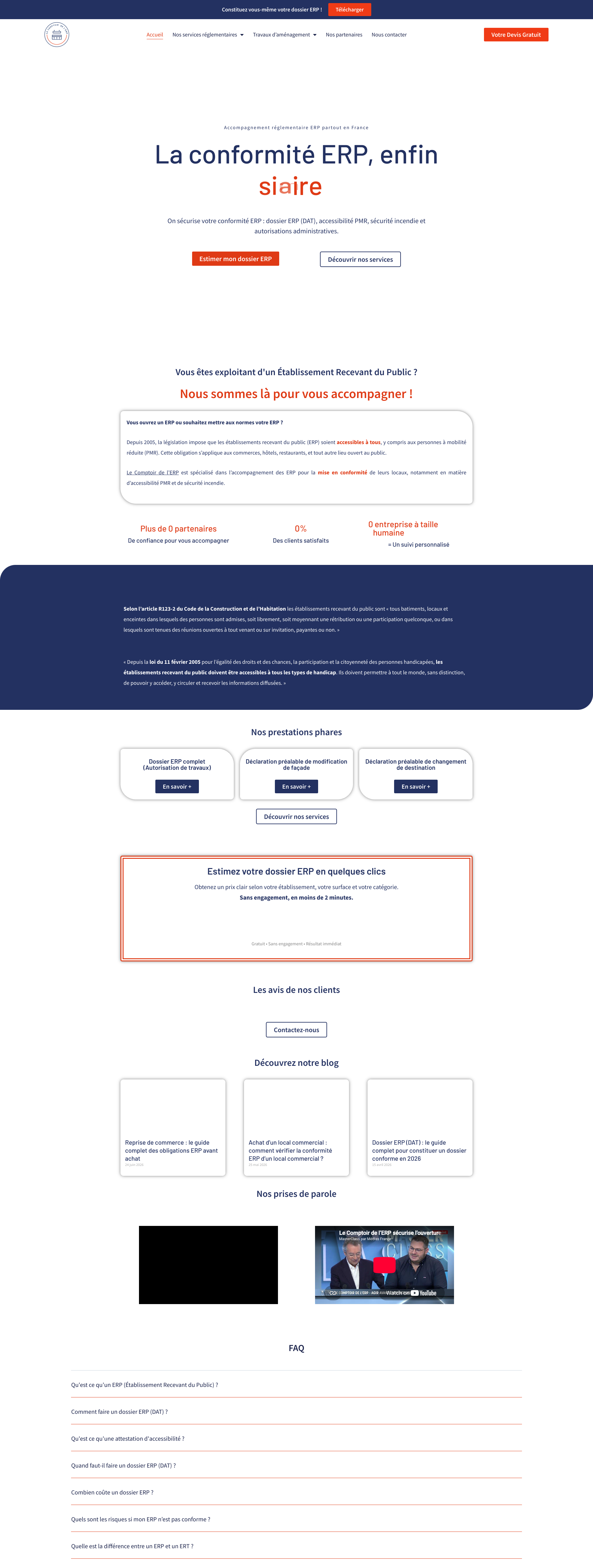 Aperçu du site