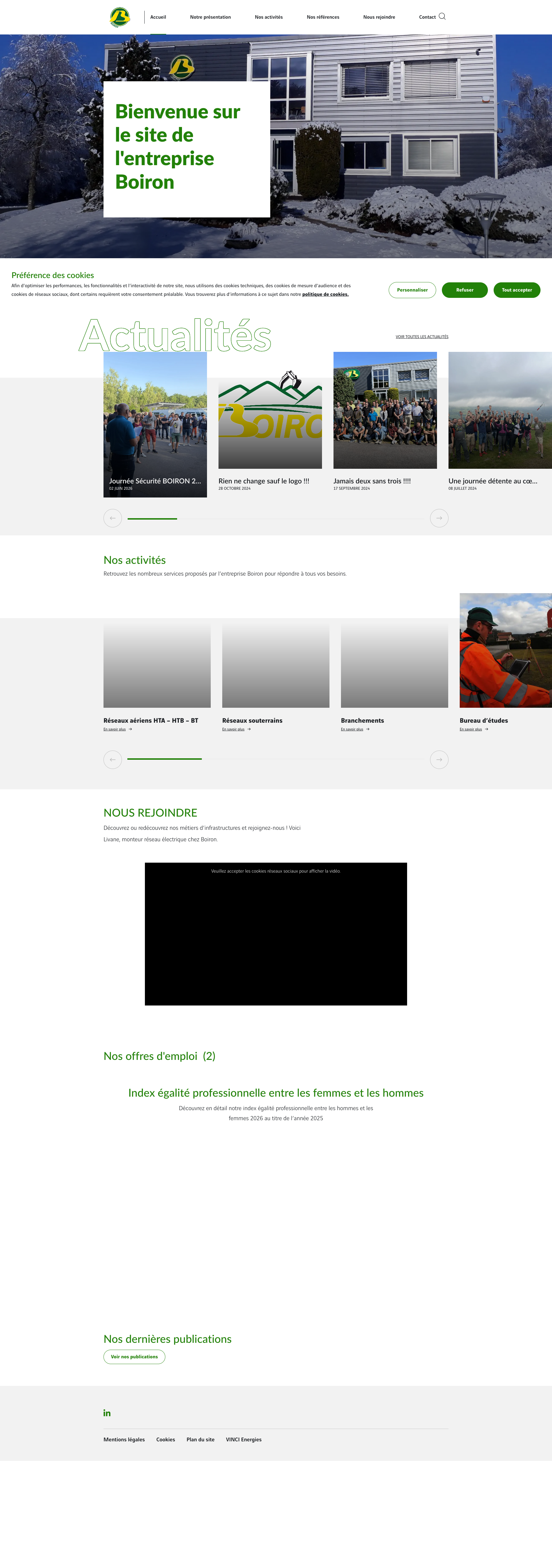 Aperçu du site