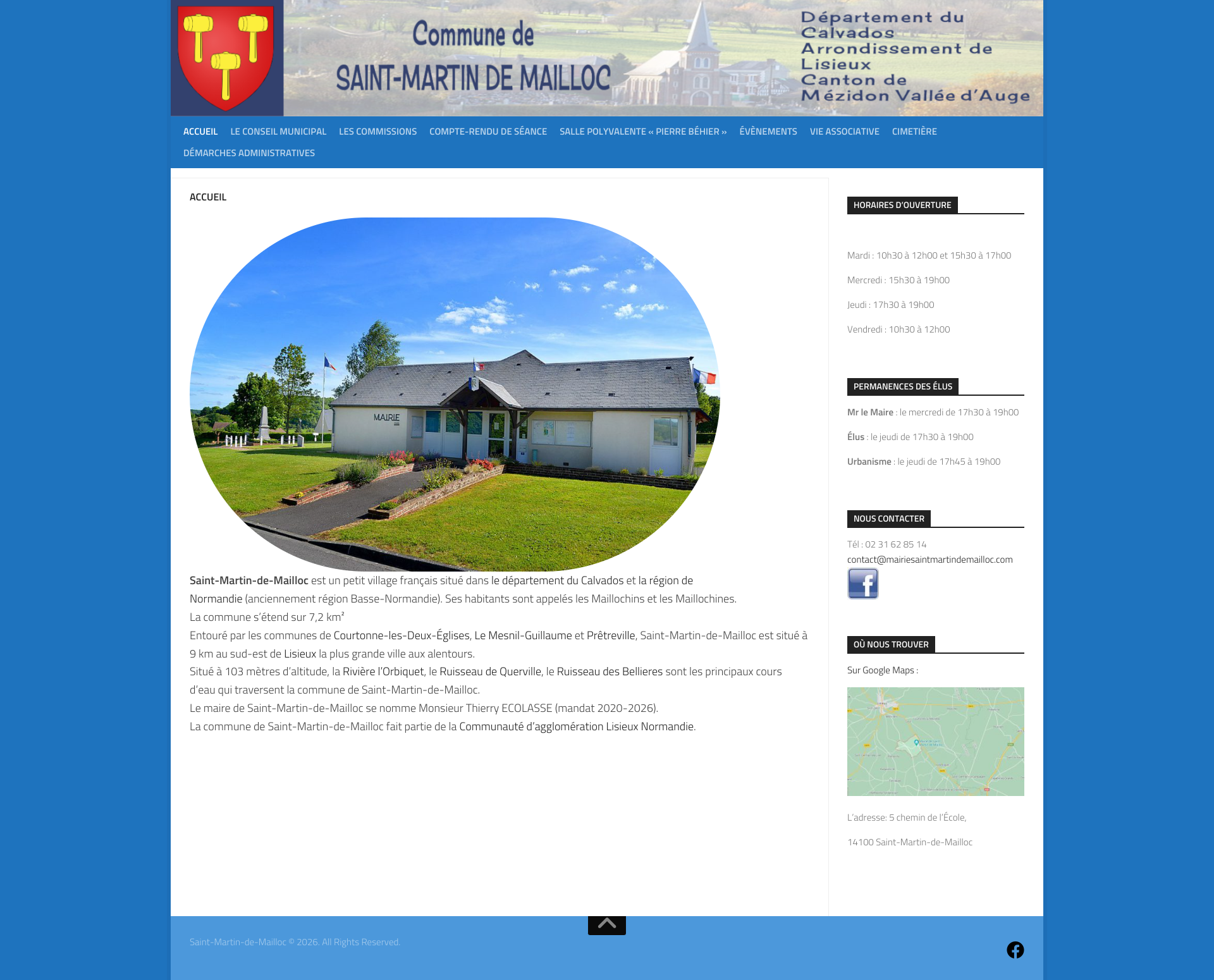 Aperçu du site