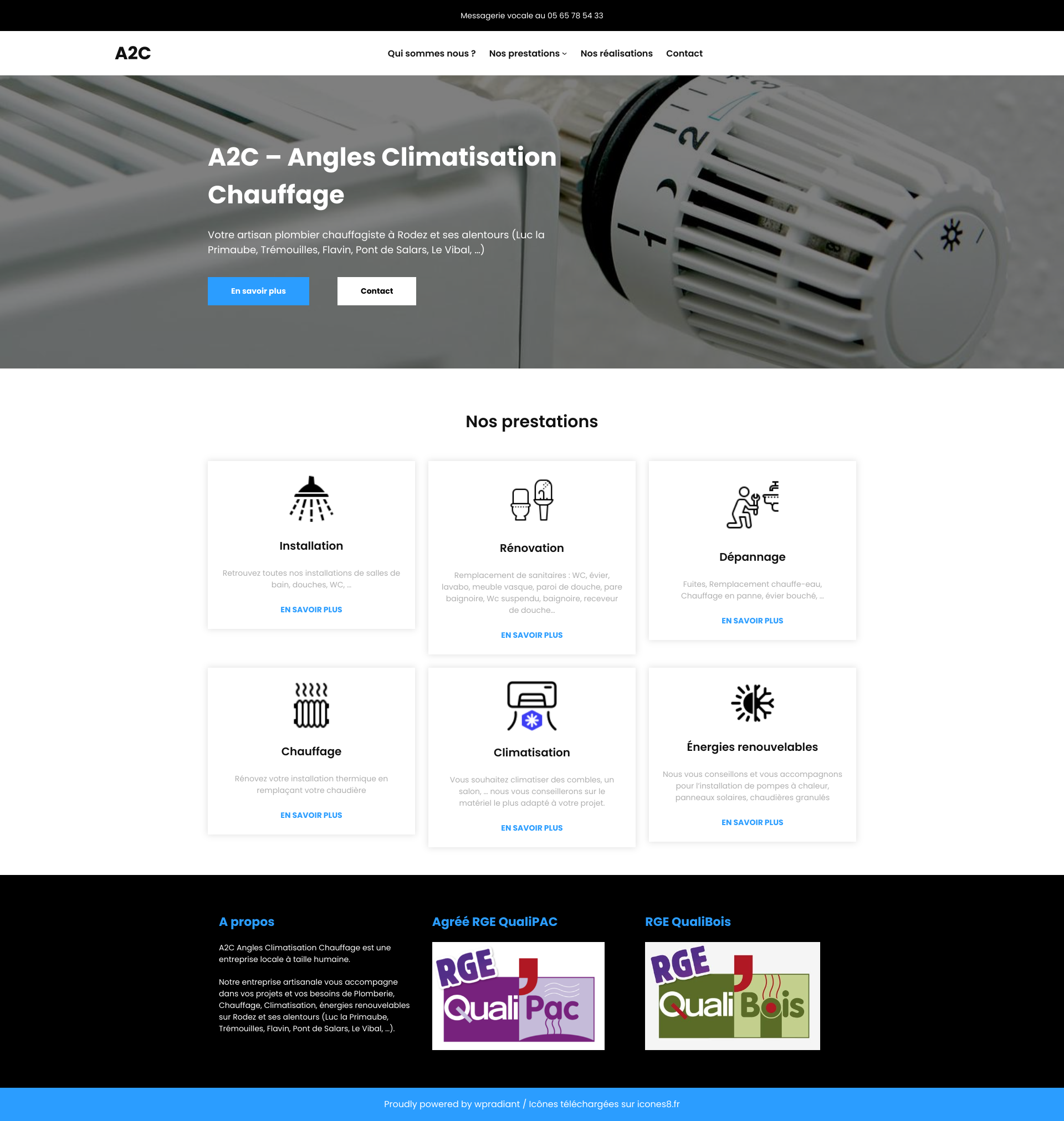Aperçu du site