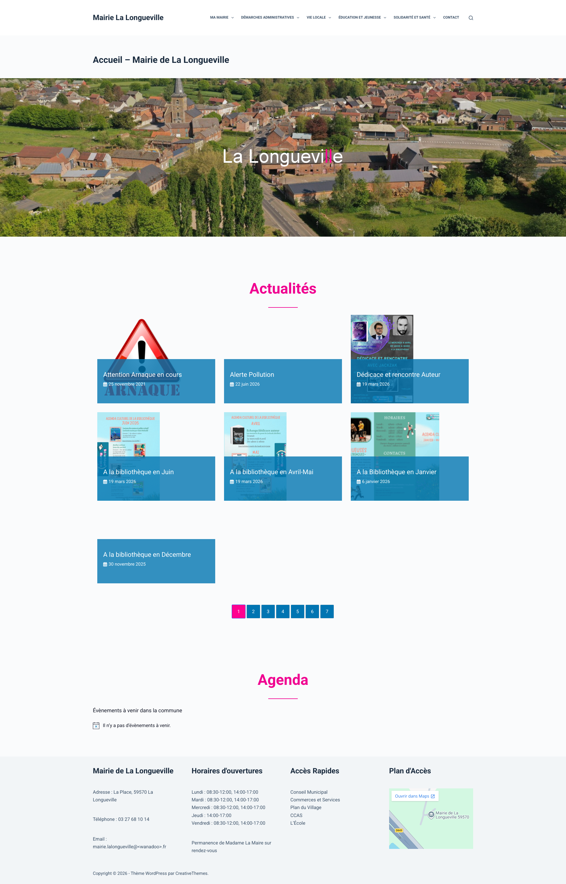 Aperçu du site