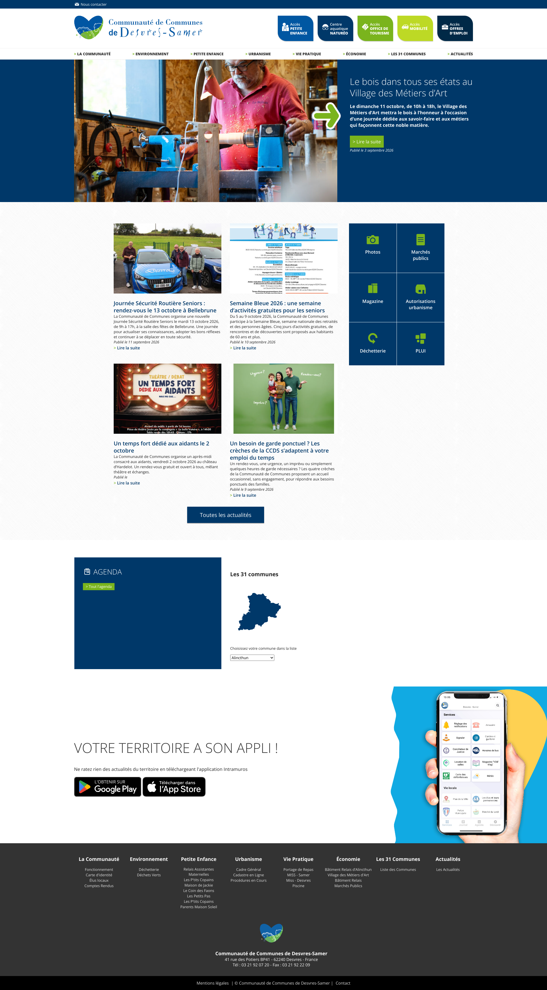 Aperçu du site