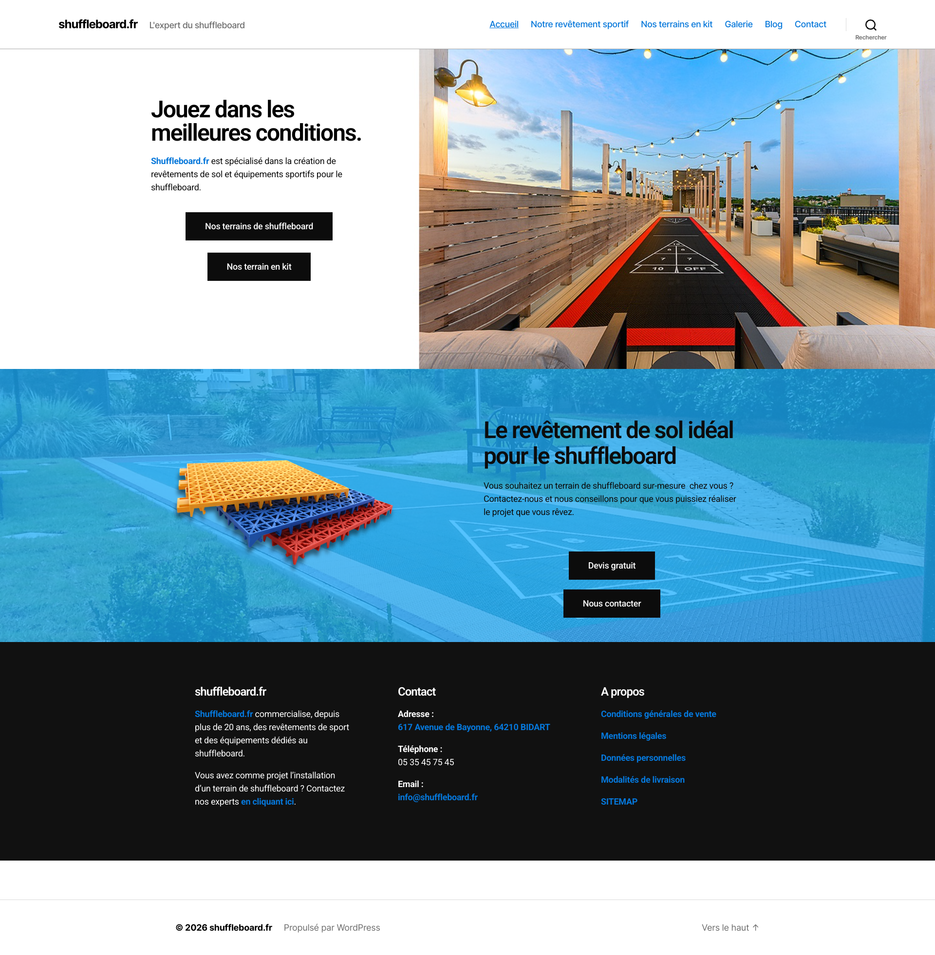 Aperçu du site