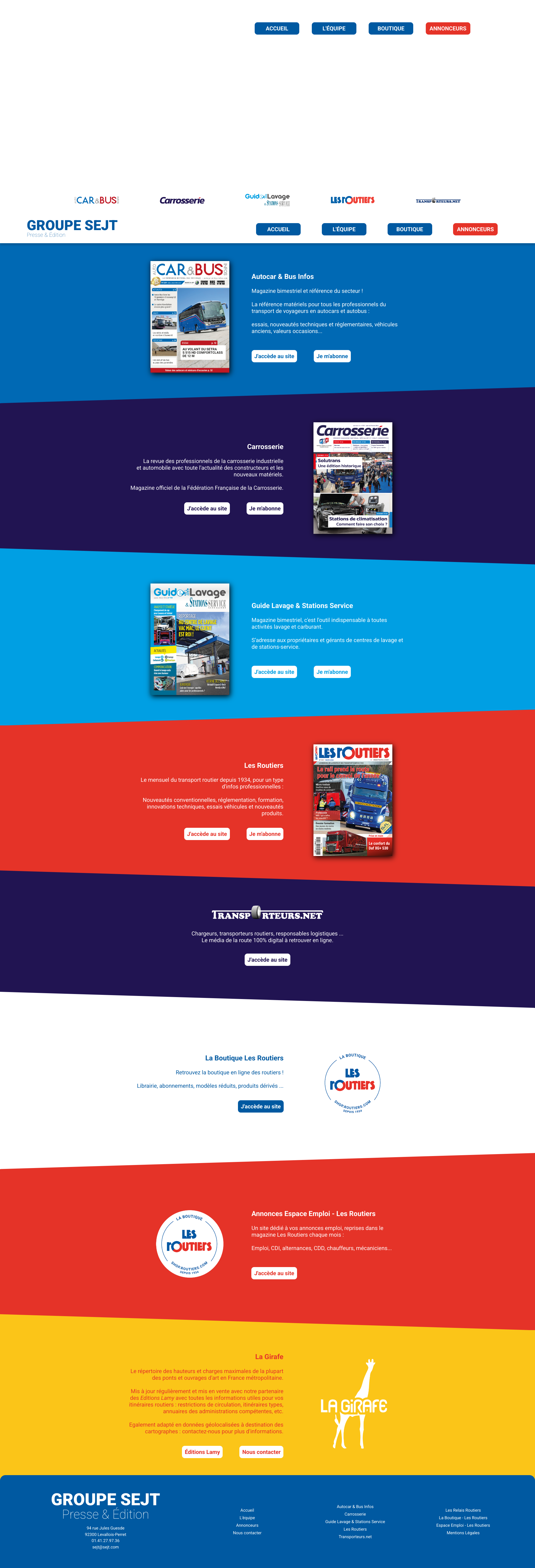 Aperçu du site