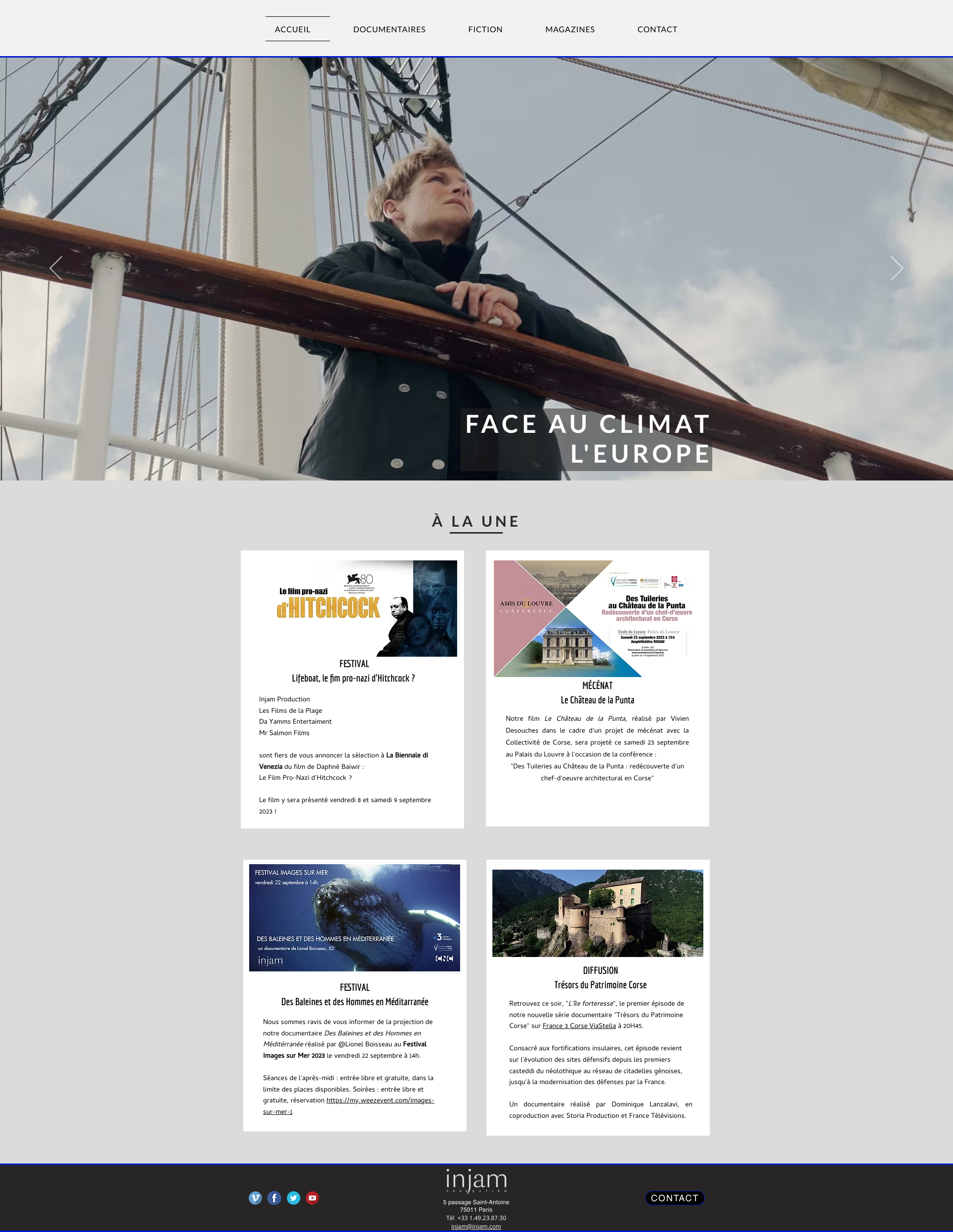 Aperçu du site