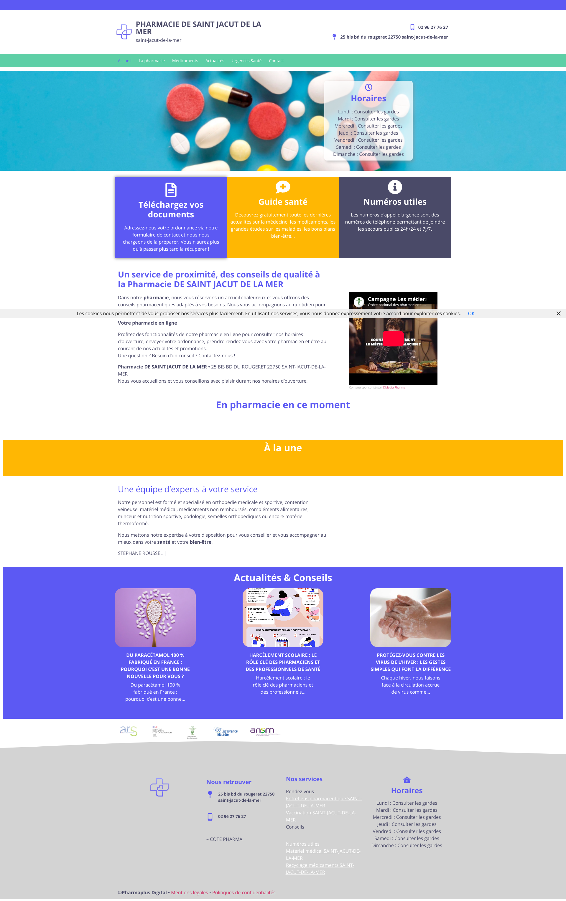 Aperçu du site